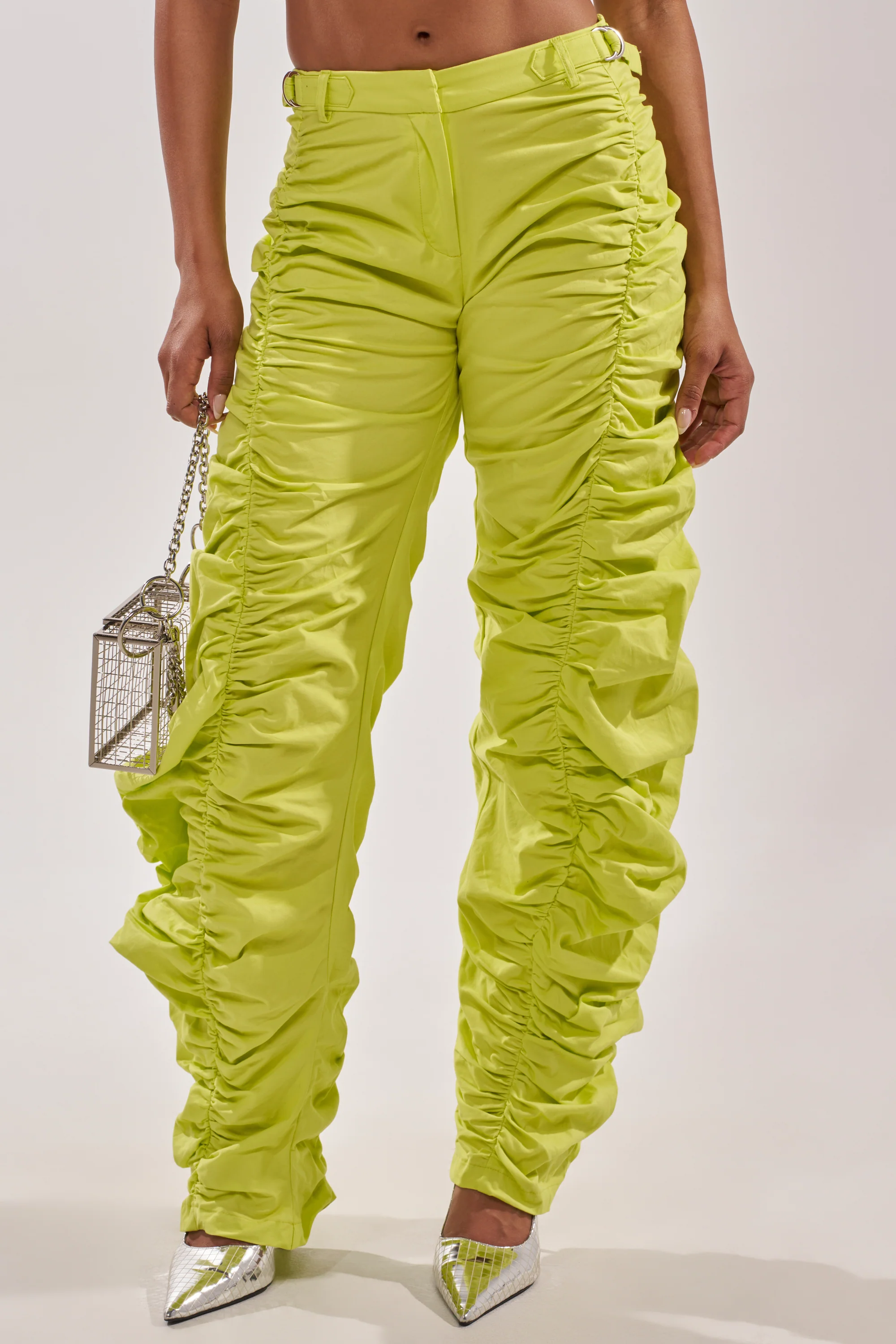 NOT IN THE MOOD RUCHED TROUSER - Akira Store