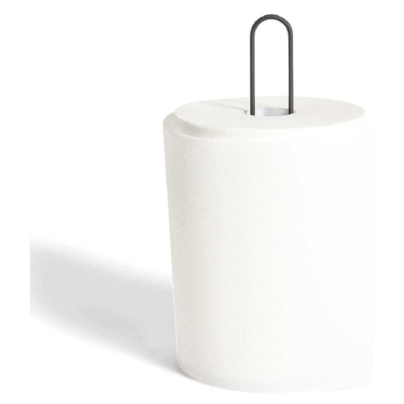 Porte essuie tout fer noir Ø15,5xH28,5cm