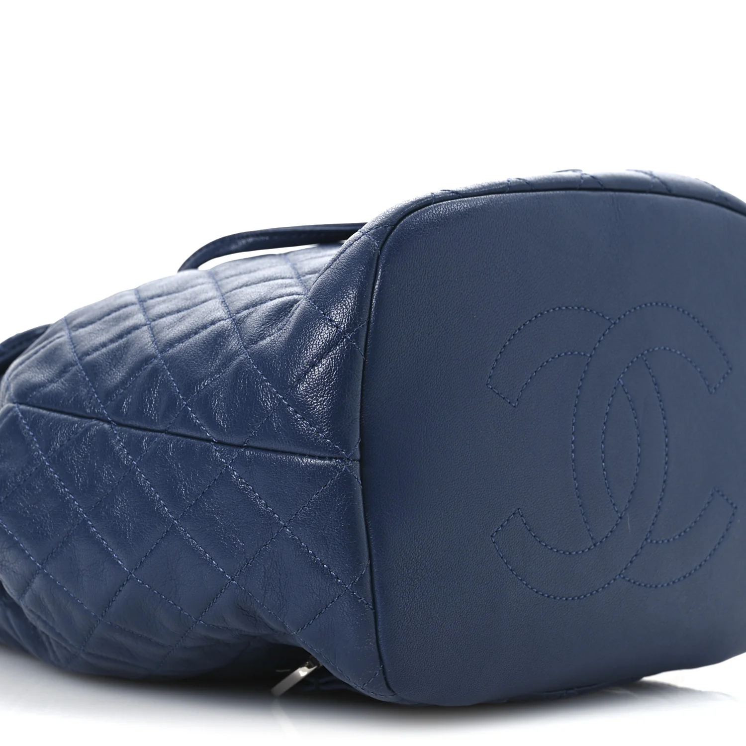 Calfskin Quilted Small Urban Spirit Backpack Blue