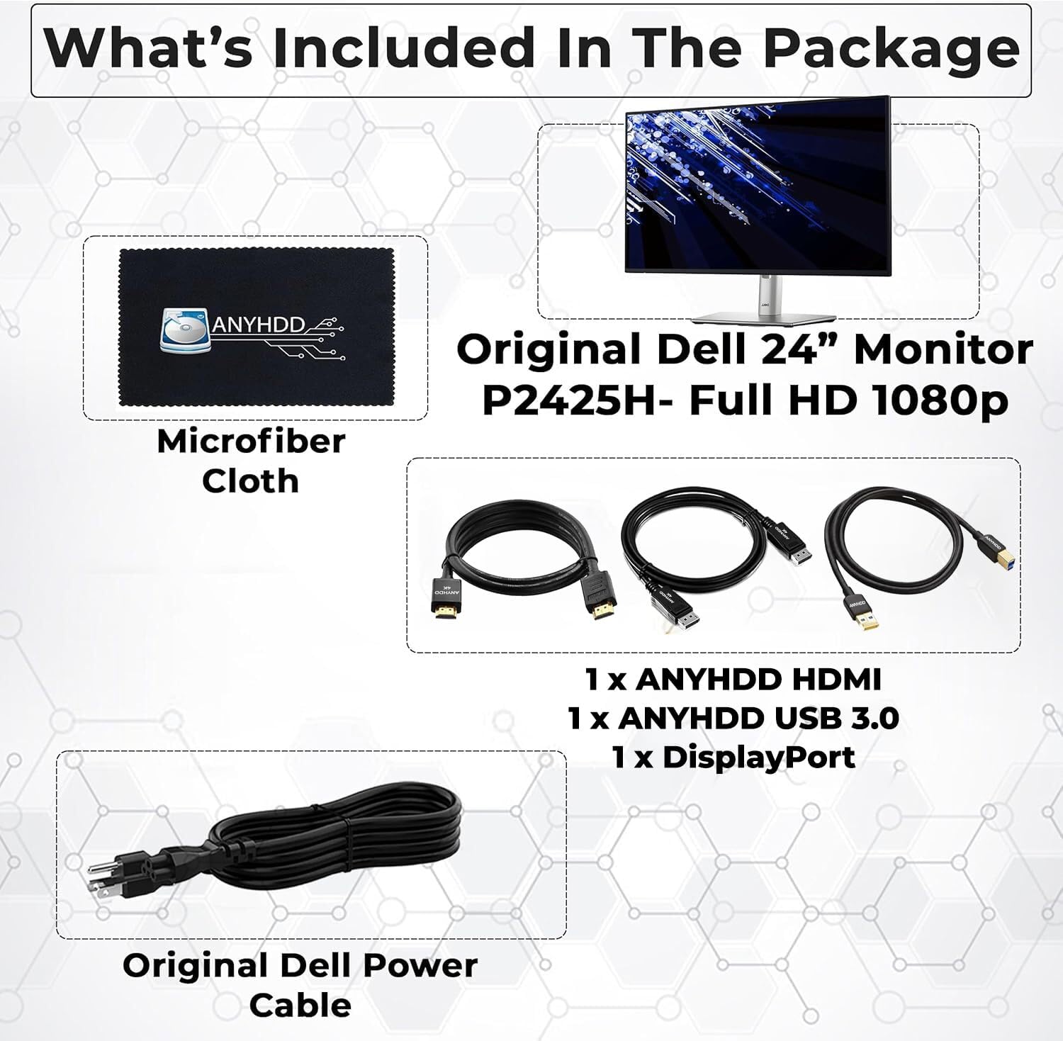 Dell P2425H Computer Monitor Screen 24