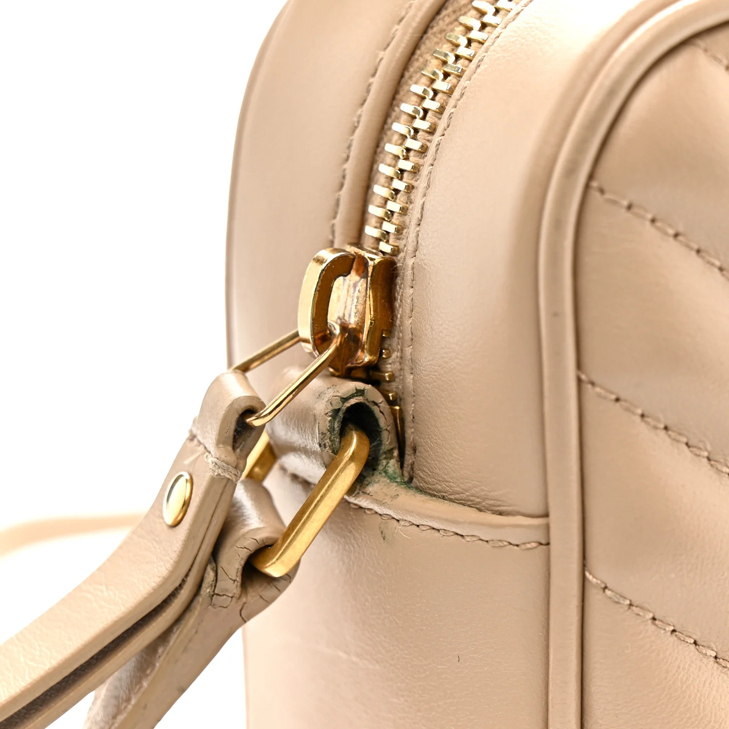 Calfskin Matelasse Monogram Lou Camera Bag Dark Beige