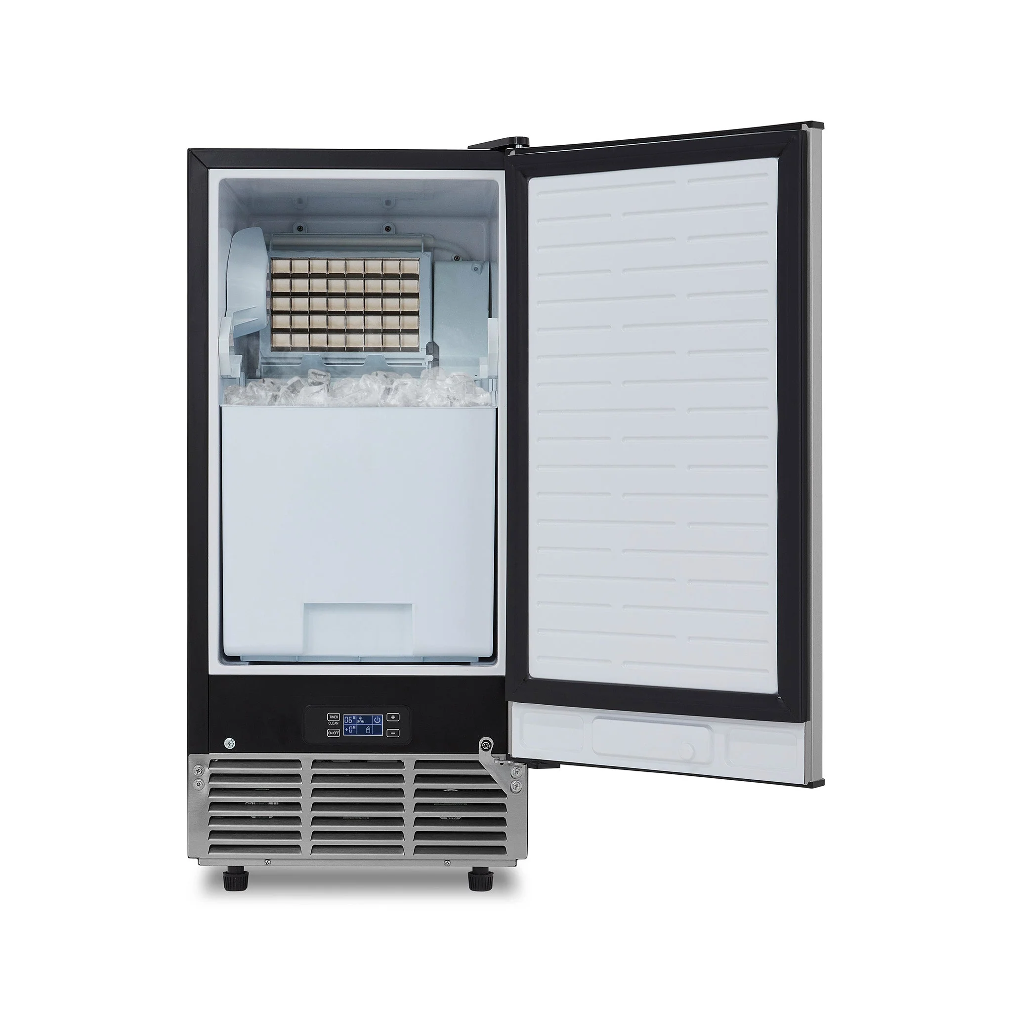 Newair Undercounter Ice Maker for Home. Clear Ice, 80 lbs/day - Stainless Steel