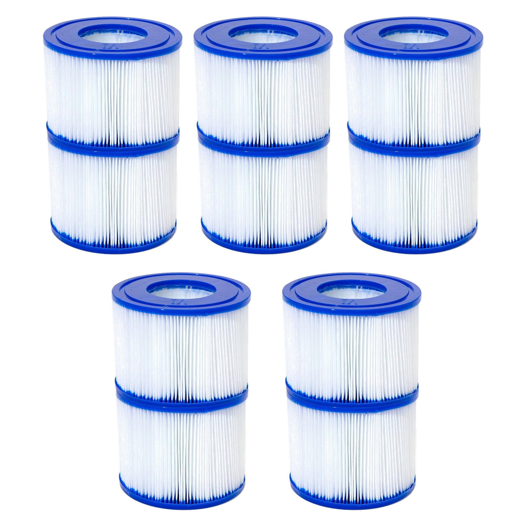 Bestway SaluSpa Type VI Inflatable Hot Tub Replacement Filter Cartridge (5 Pack)