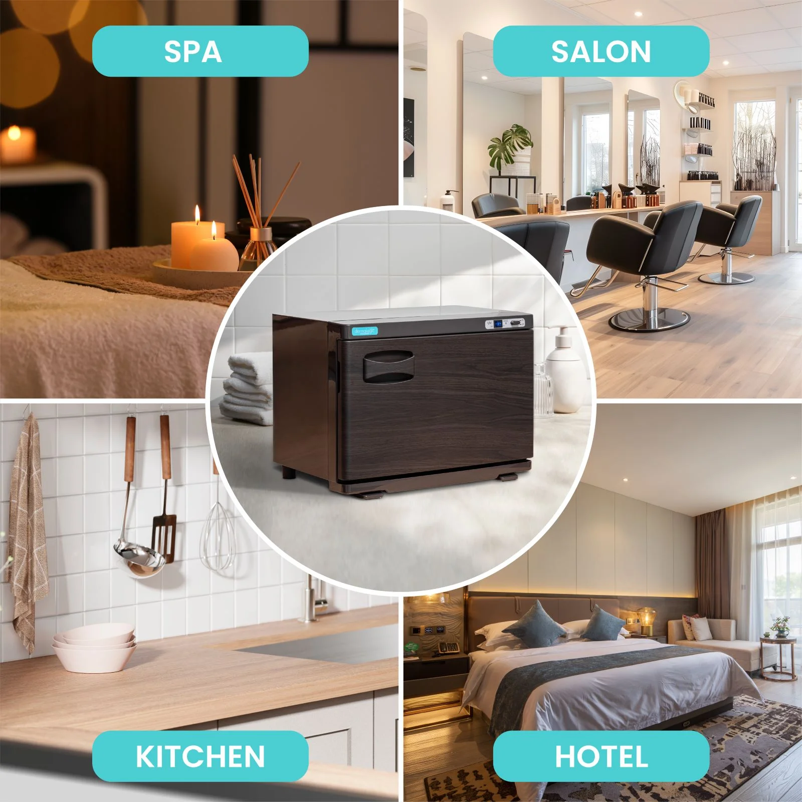 DERMALOGIC Towel Warmer, STAINLESS Hot Towel Heater Warmer Cabinet 2 in 1 Electric Equipment 8L Massage Facial Spa Beauty Salon Nails Shop GYM Home and Commercial