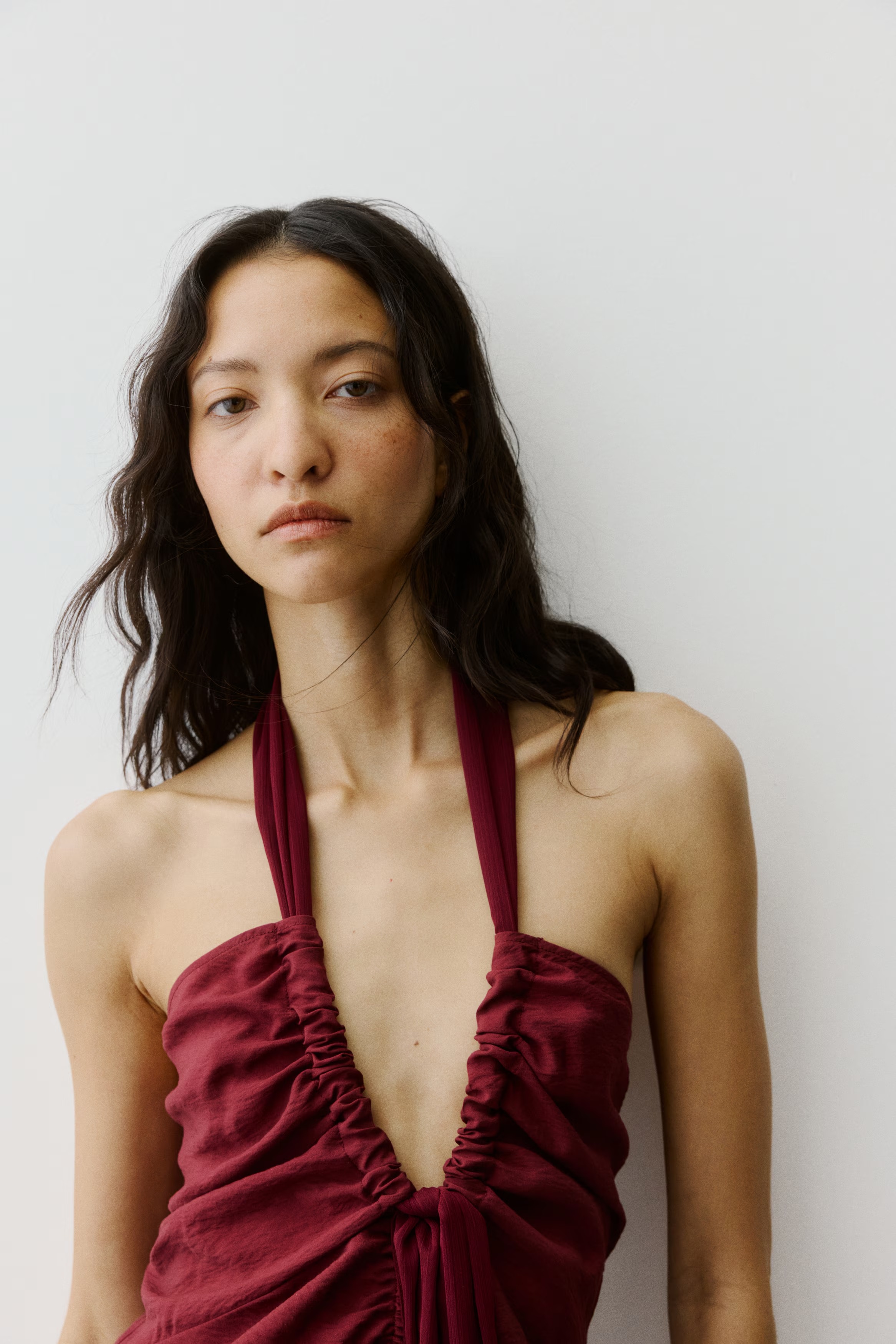 Satin Halterneck Dress