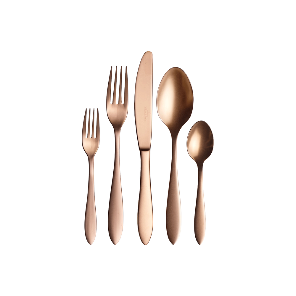 Manufacture 5-piece flatware set - Copper, stainless steel