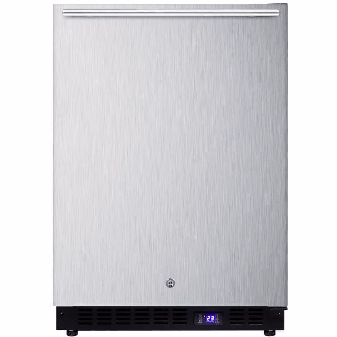 Frost - Free Outdoor All - Freezer in Complete Stainless Steel, W/Digital Thermostat, LED Lighting, Horizontal Handle, and Lock; Built - in or Freestanding