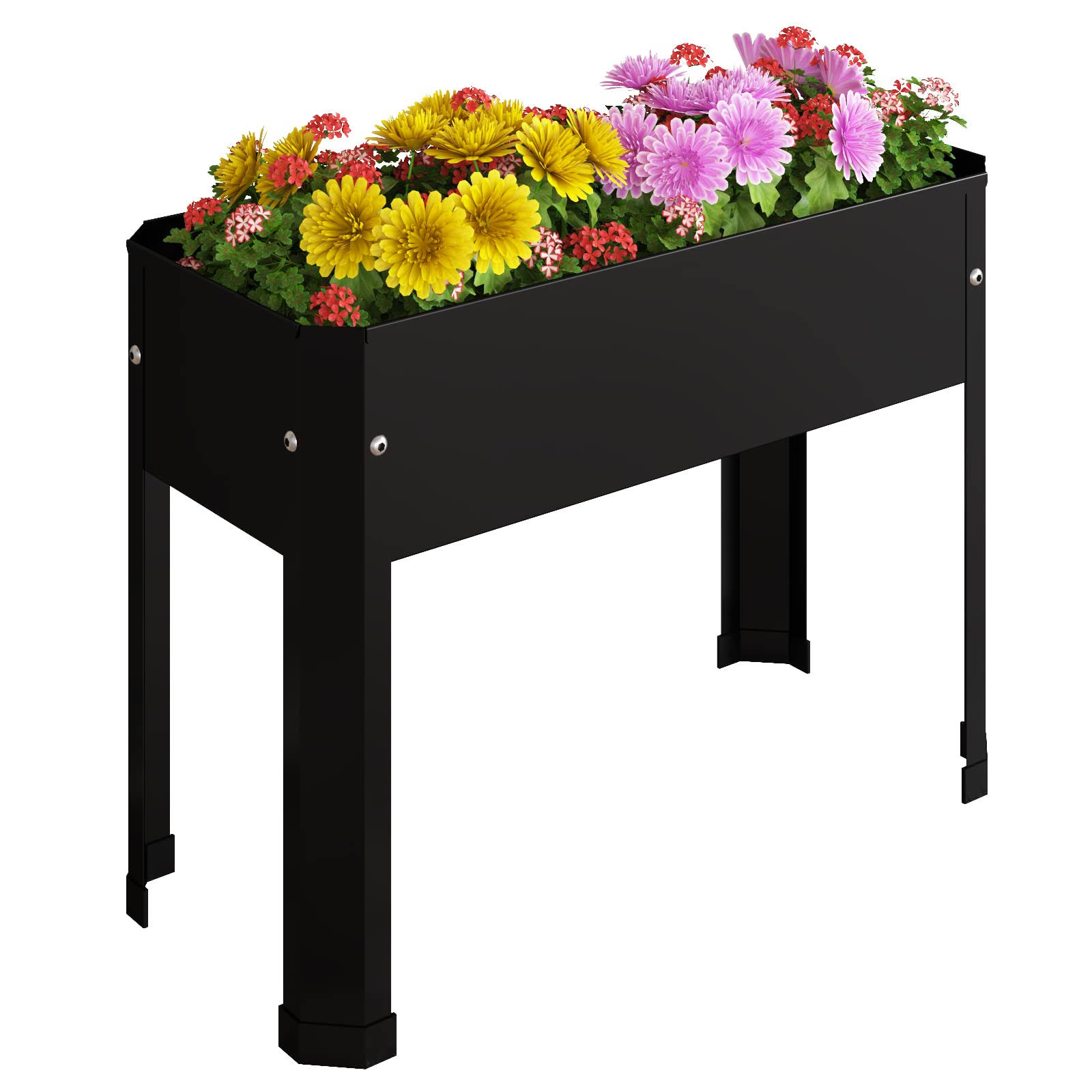 PROXRACER Raised Garden Bed with Detachable Legs Elevated Metal Planter Box for Growing Fresh Herbs Vegetables Flowers Succulents&Other Plants for