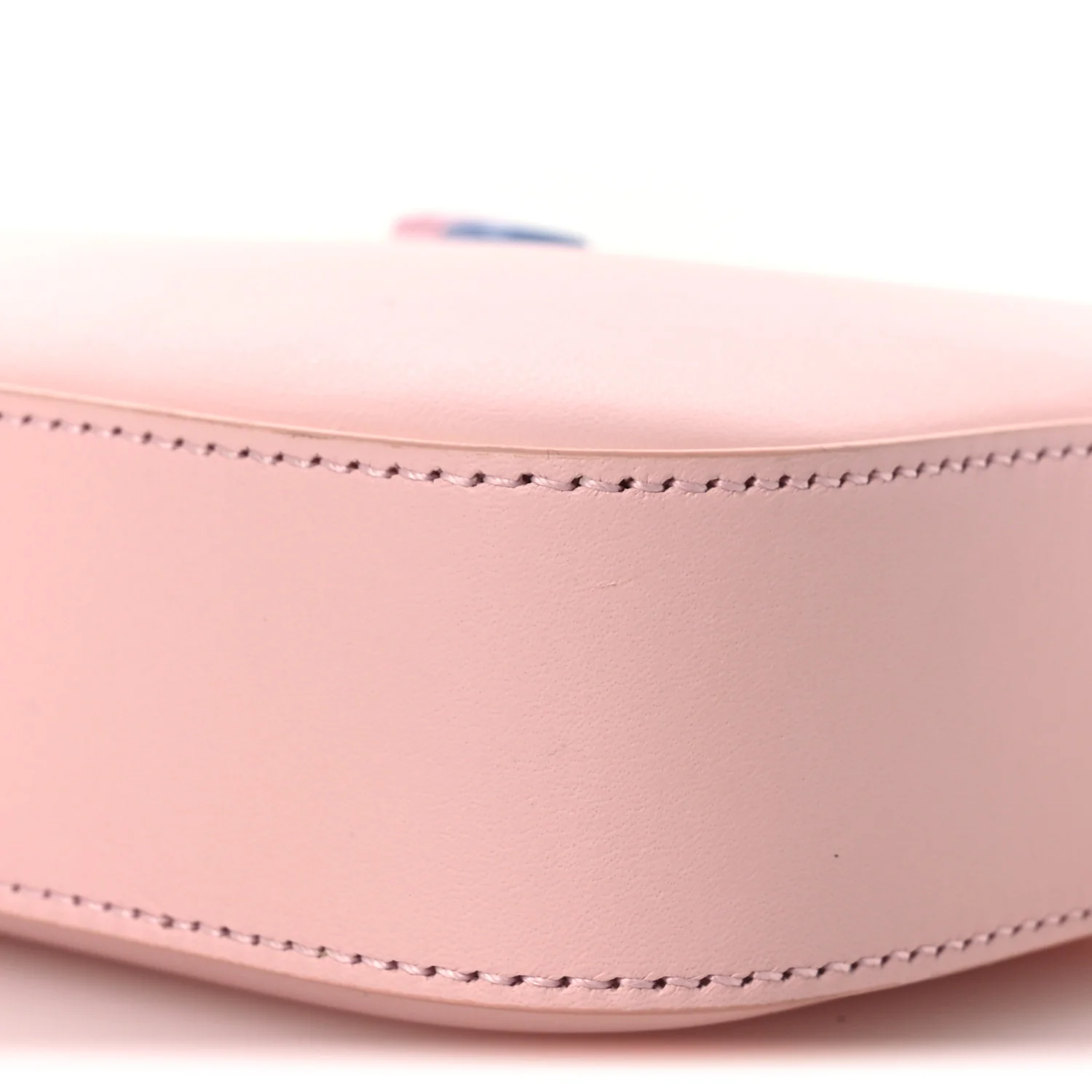 Dollar Calfskin Enamel Super Mini GG Marmont Chain Shoulder Bag Light Pink Blue