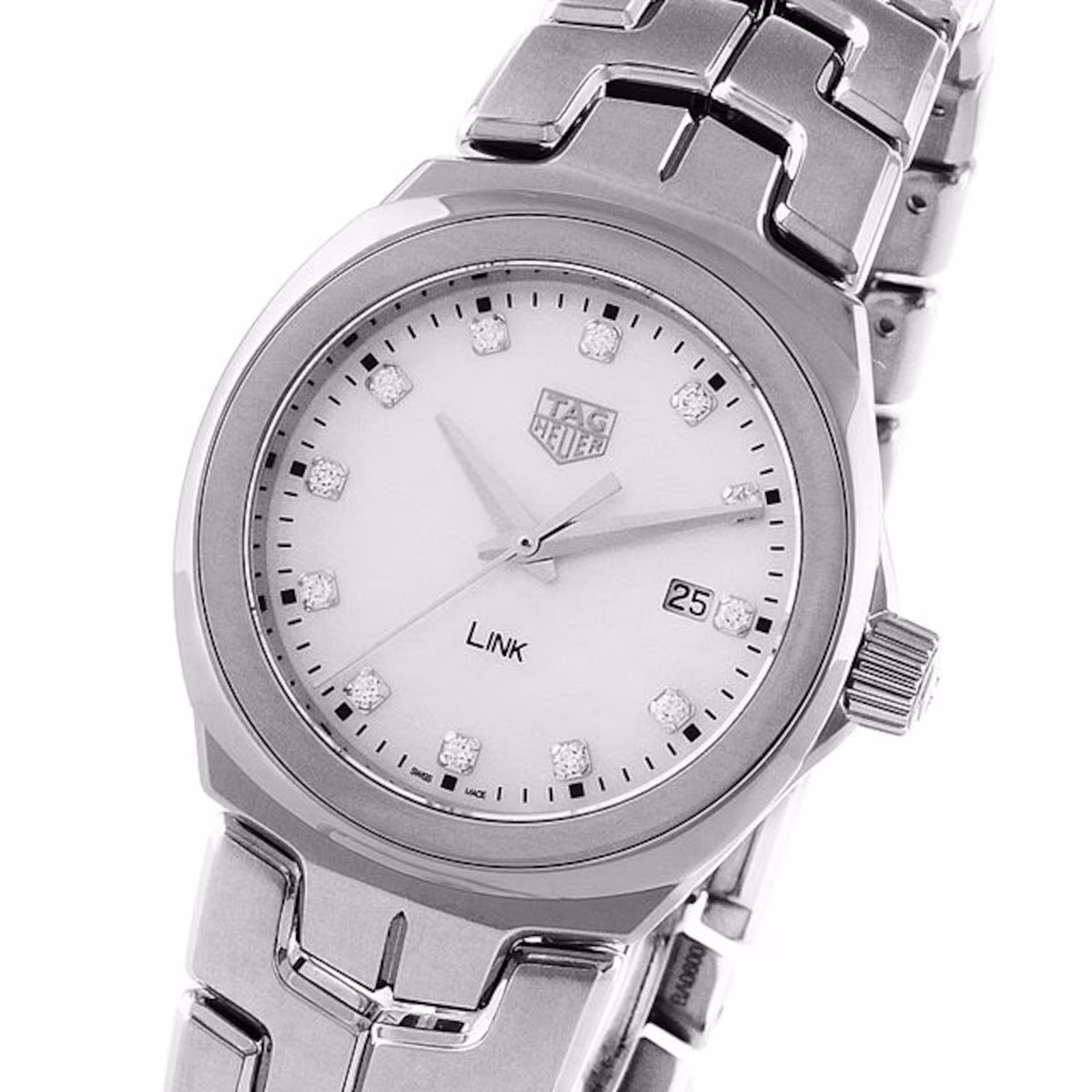 【Super Clone】TAG Heuer Link Quartz Date Mother Of Pearl 32mm Ladies Watch WBC1312.BA0600