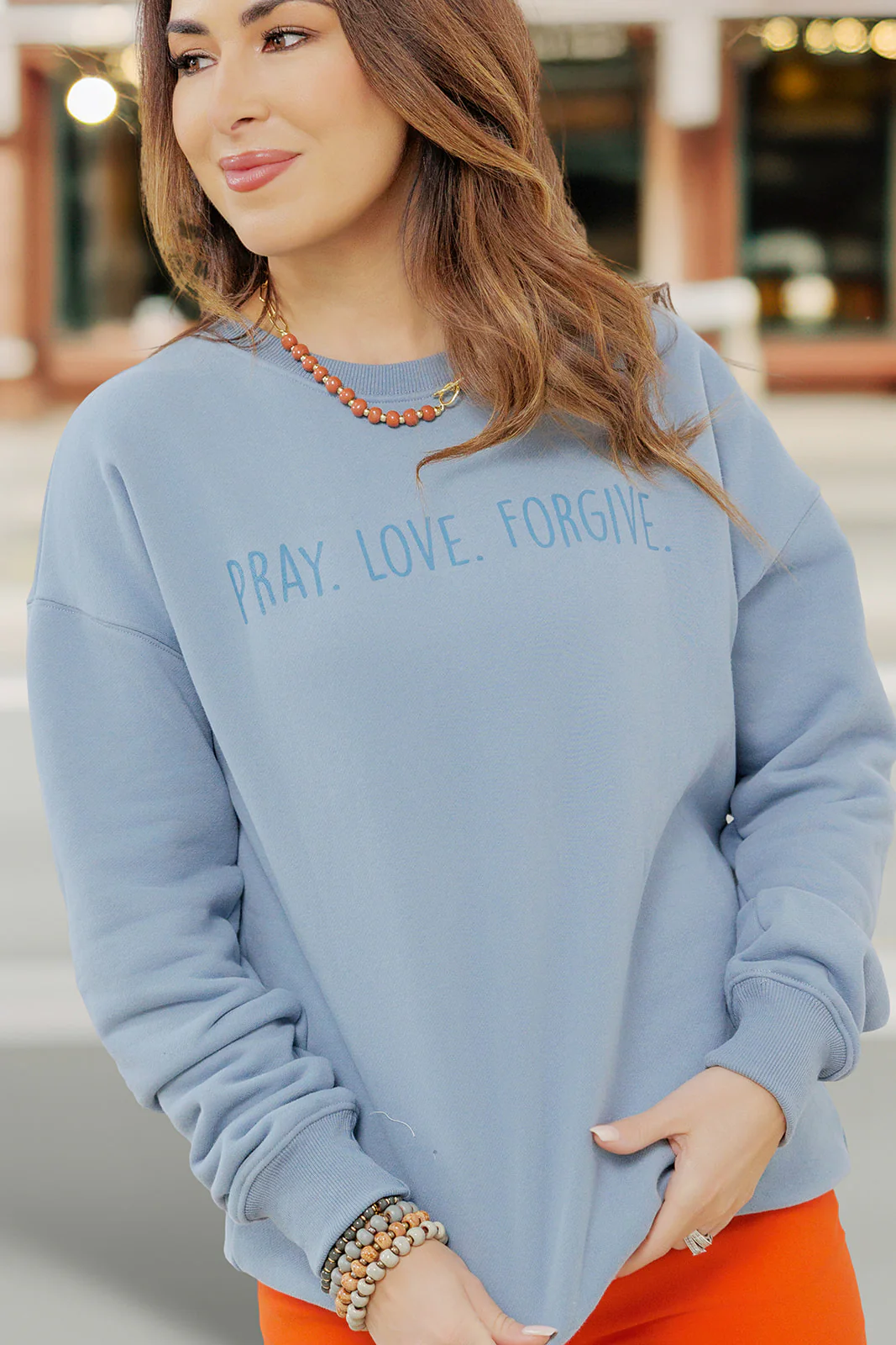 Pray Love Forgive Graphic Crewneck