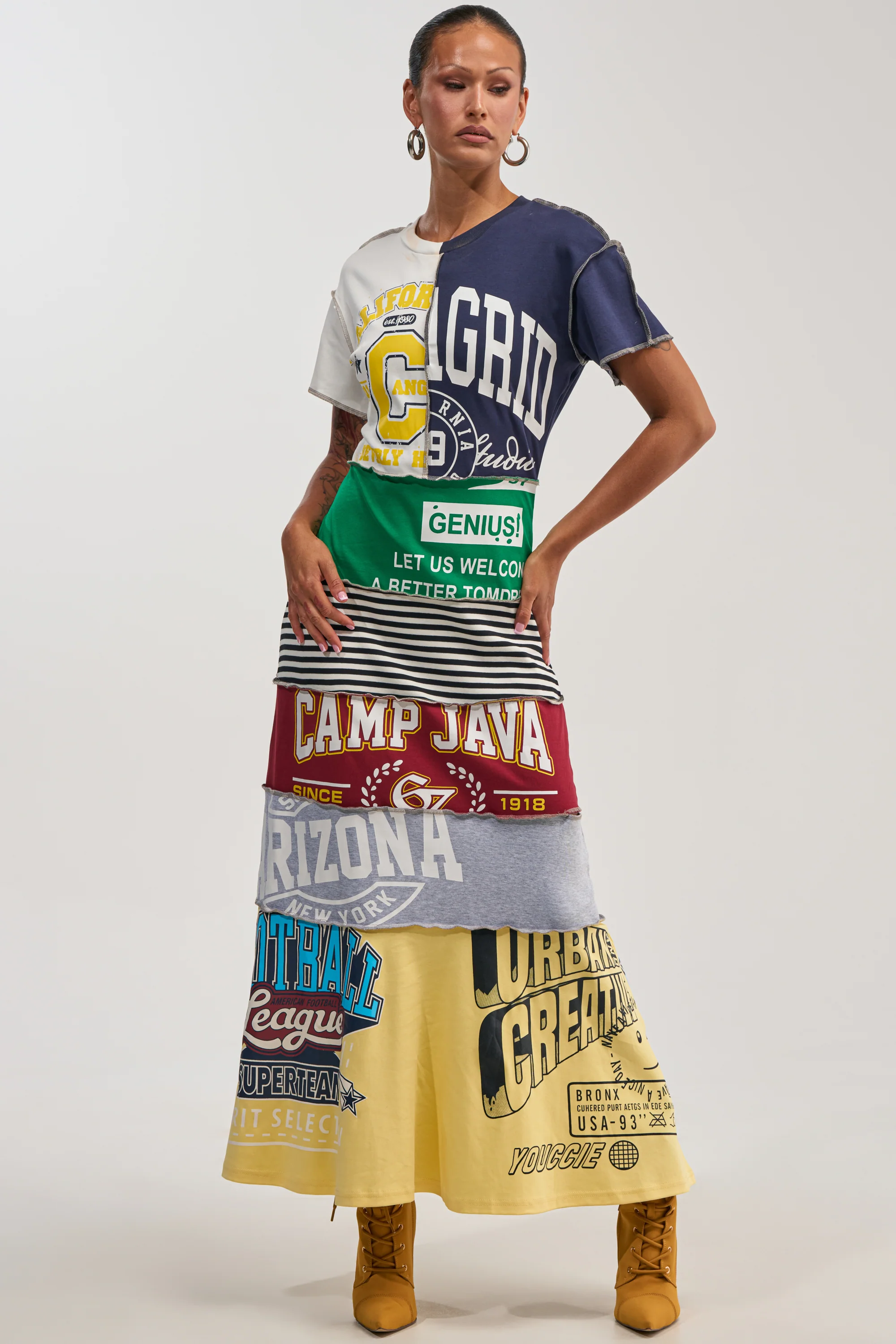 COOL GIRL ENERGY TSHIRT MAXI DRESS - Akira Store