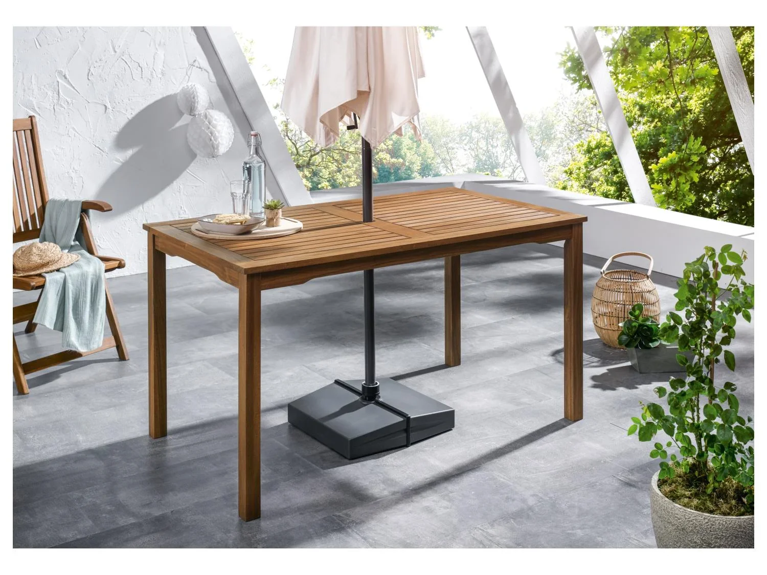 LIVARNO Table de jardin + Lot de 4 fauteuils Sevilla