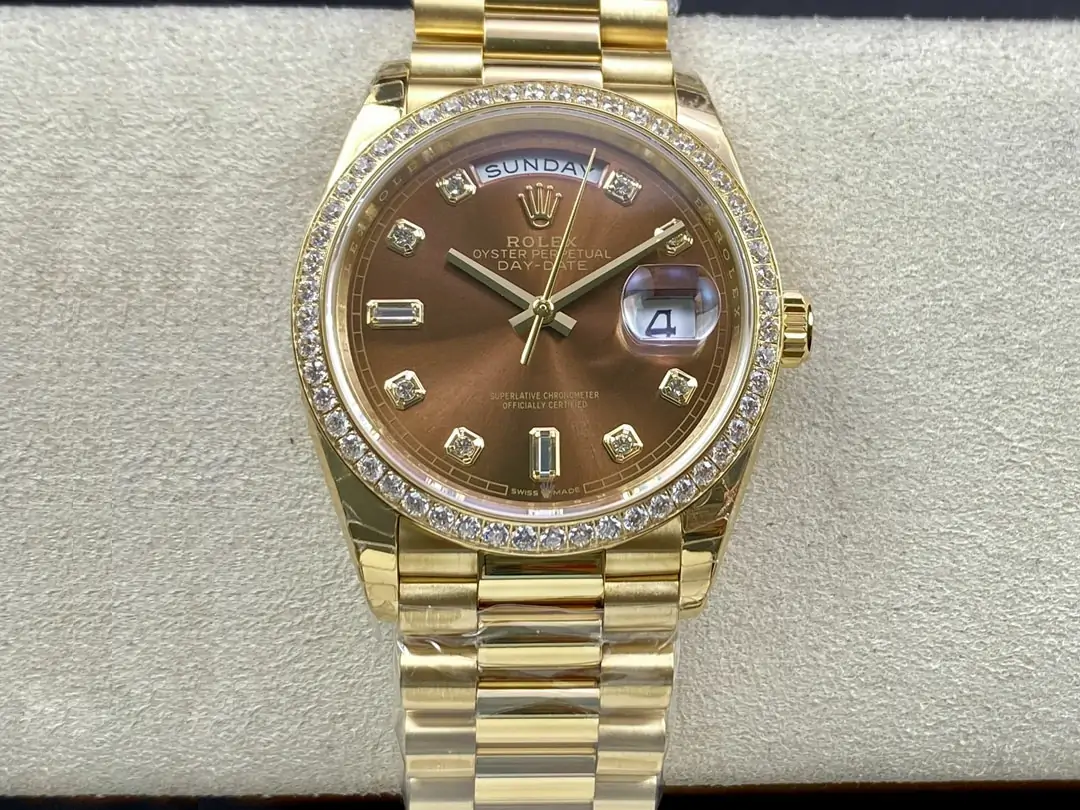 Rolex Day Date M128348RBR-0005 EW Factory Gold Strap