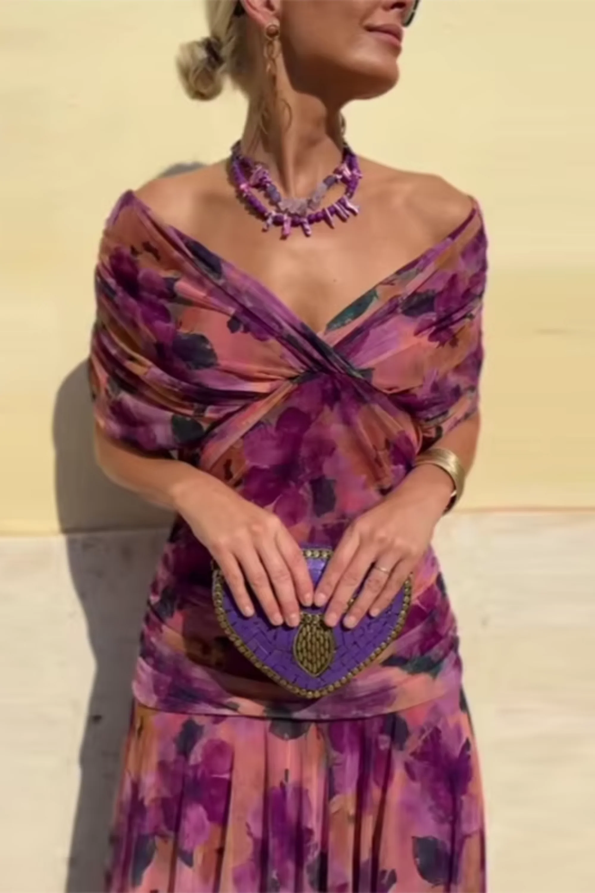 Louise | Robe Maxi de Fête Élégante à Col V