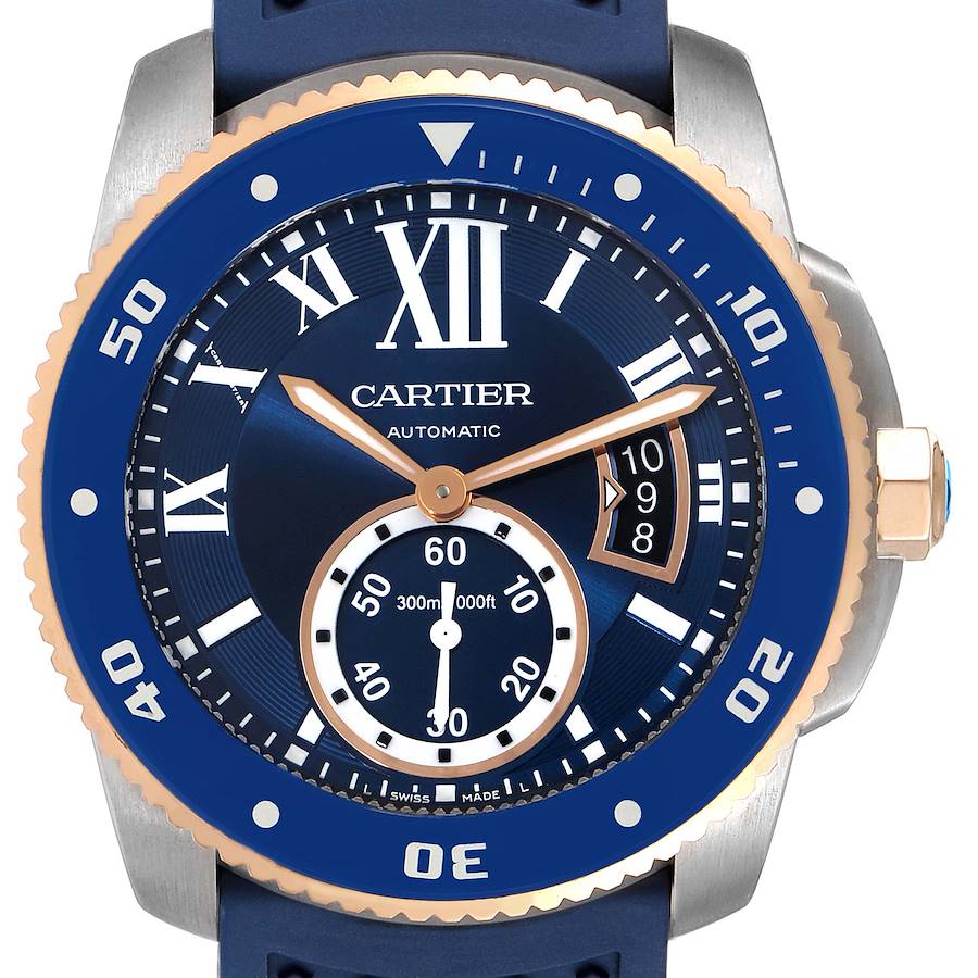 [Super Clone]CALIBRE ROSE GOLD MIX BLUE 42mm