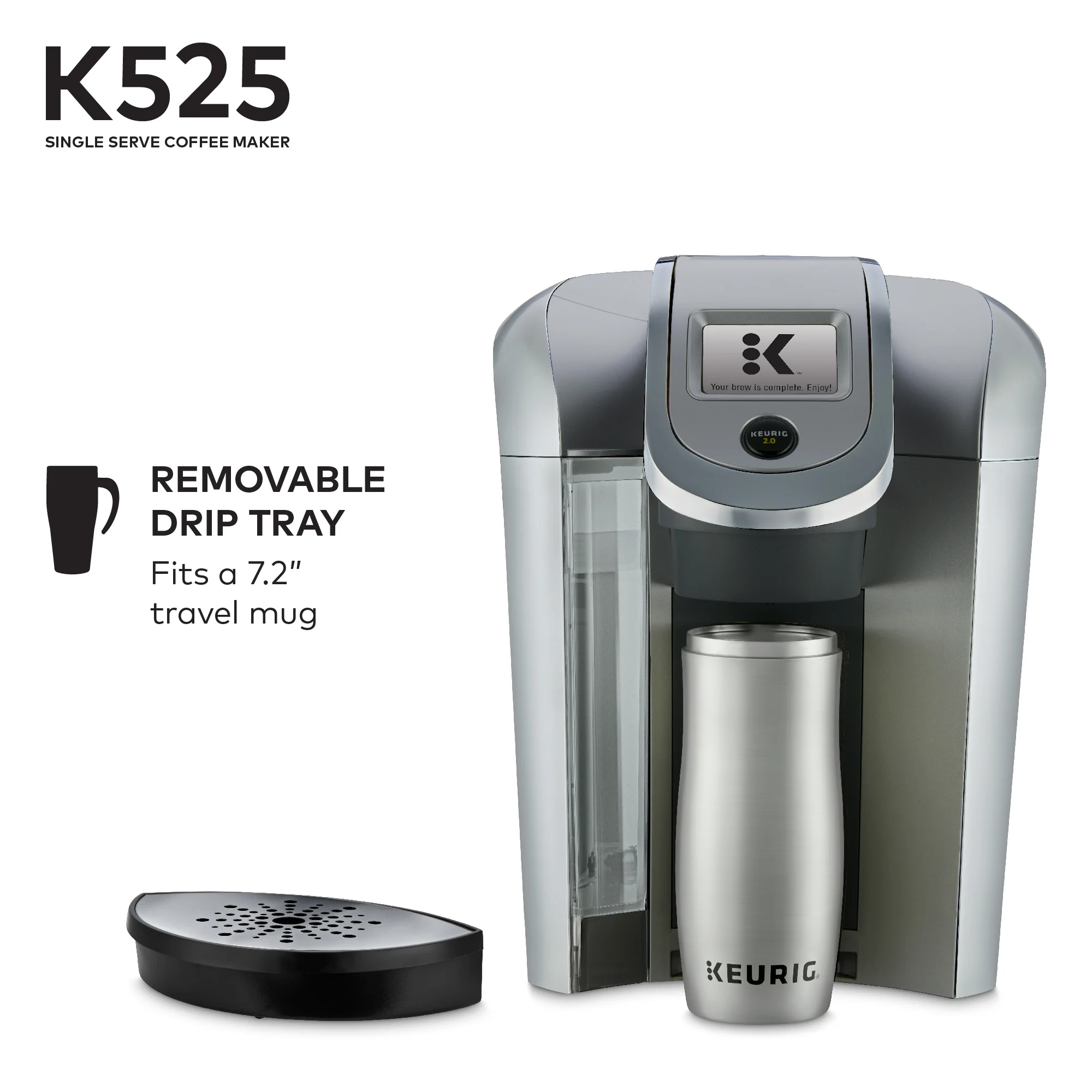K525 Single Serve Coffee Brewer, Slate(Slate) - Image 10