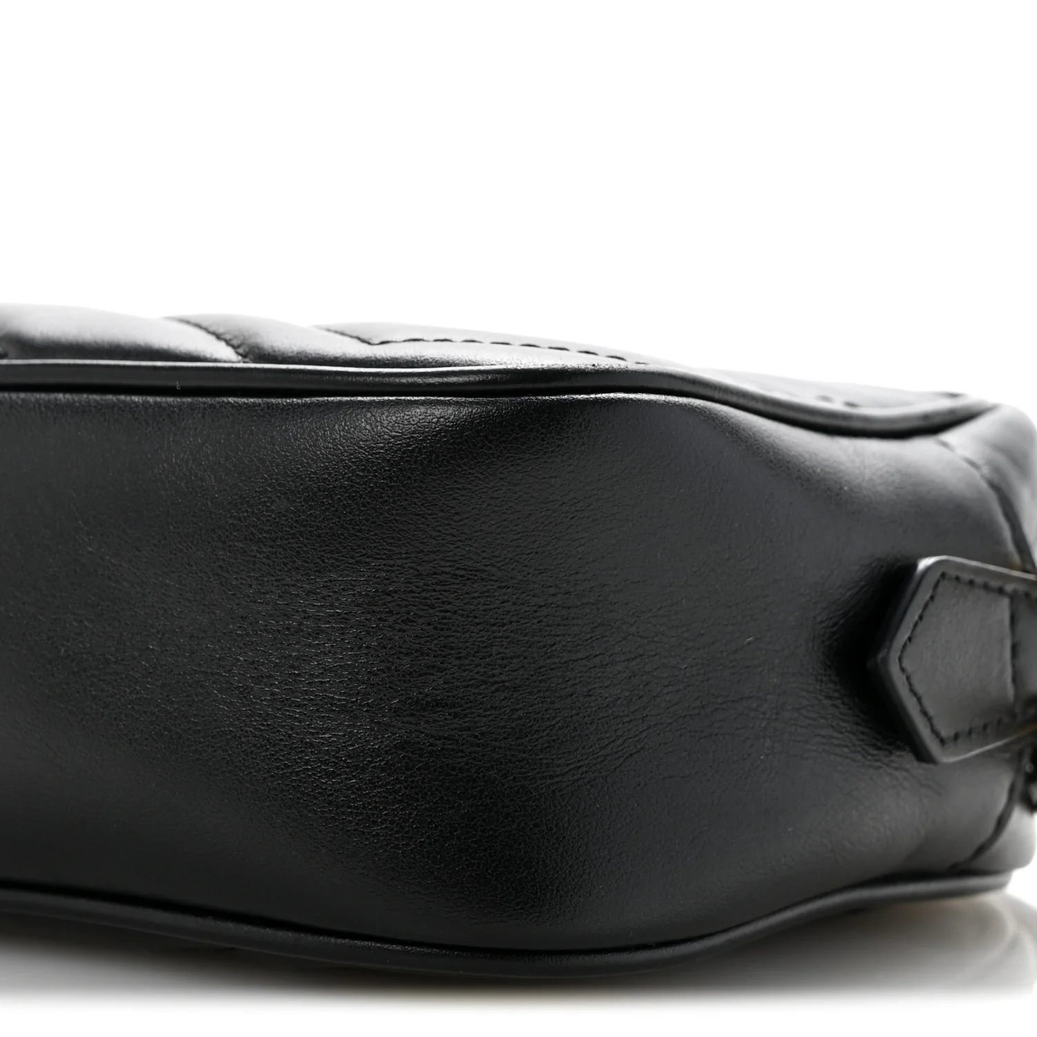 Calfskin Matelasse Mini GG Marmont Chain Shoulder Bag Black