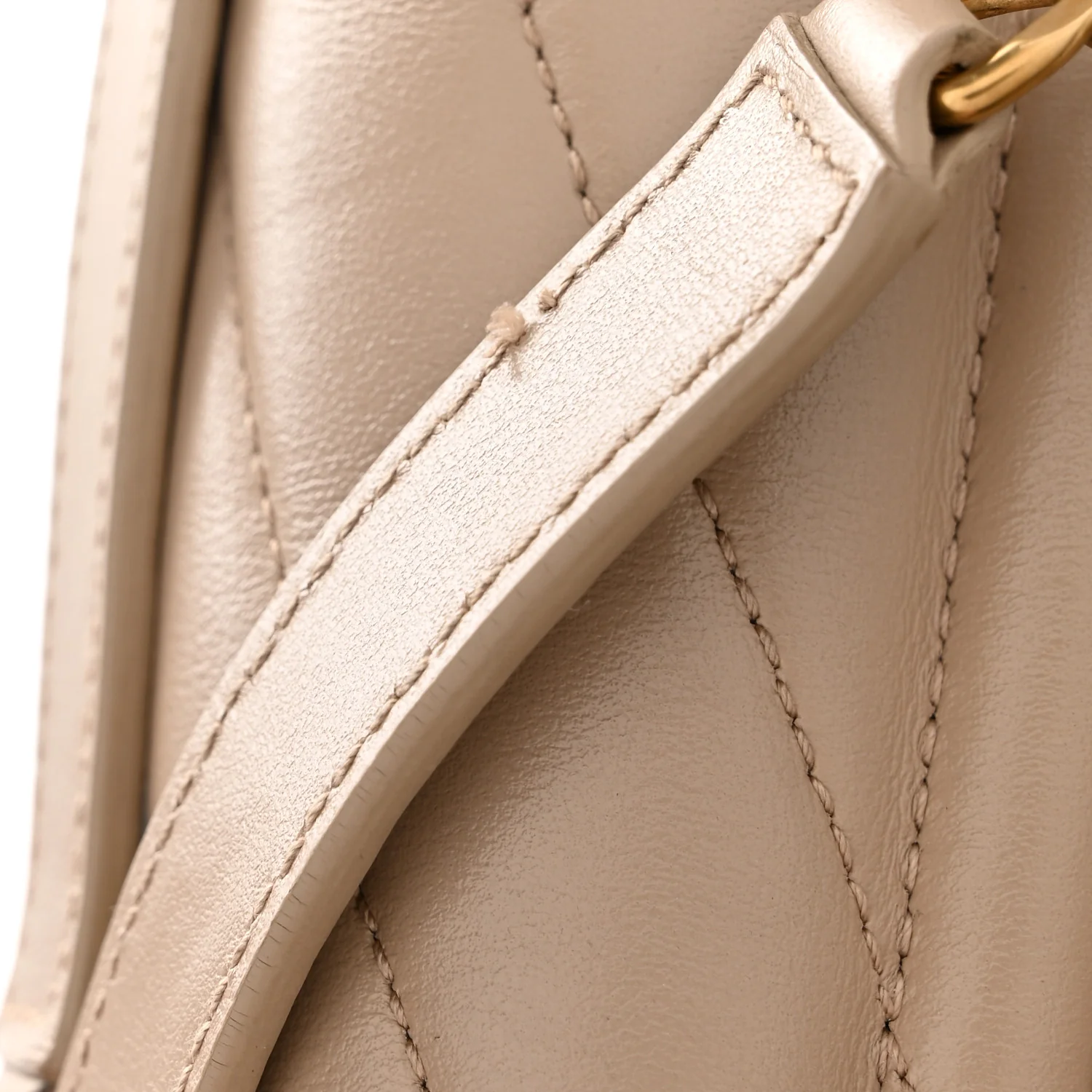 Calfskin Y Quilted Monogram Medium Loulou Chain Satchel Dark Beige