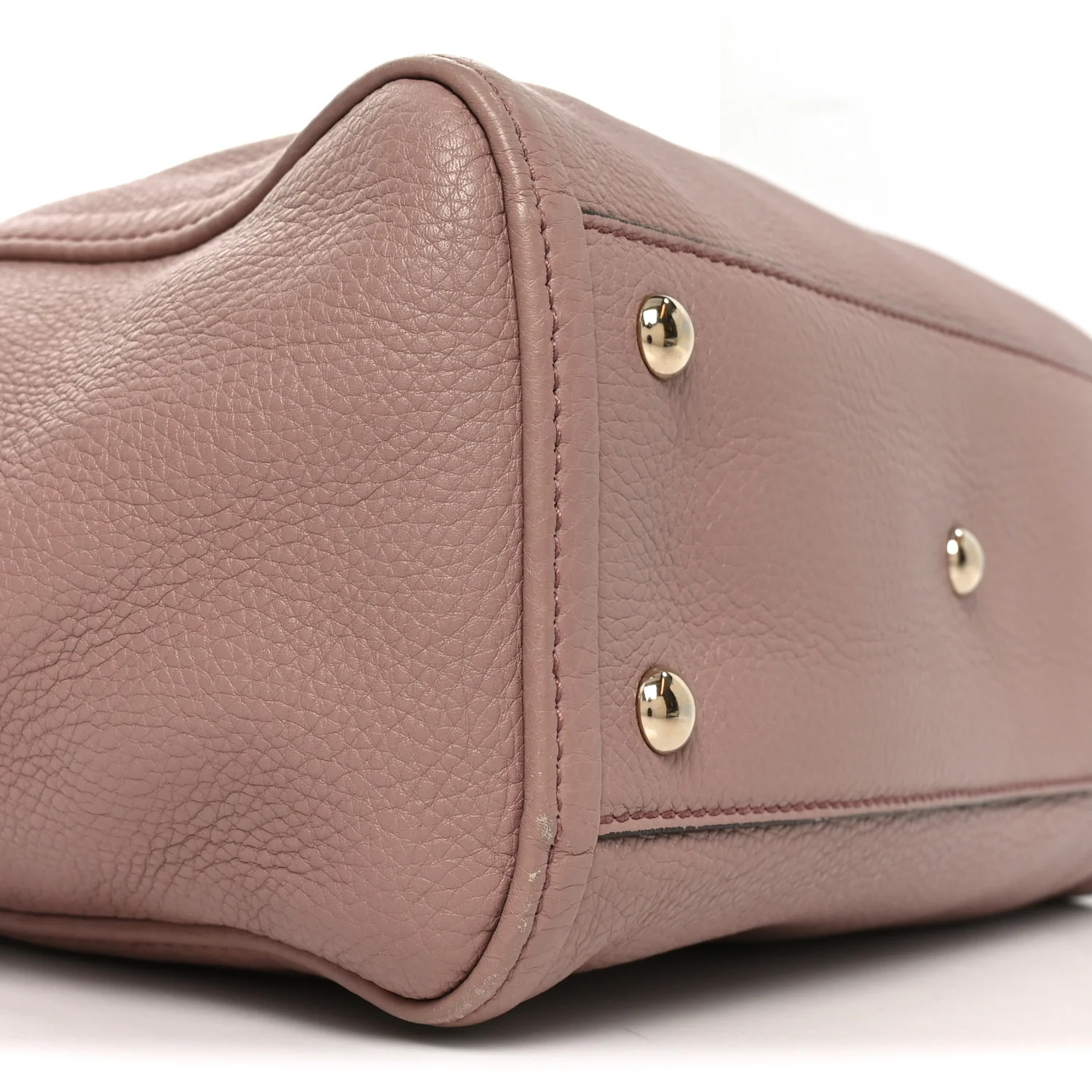 Pebbled Calfskin Small Soho Shoulder Bag Light Pink