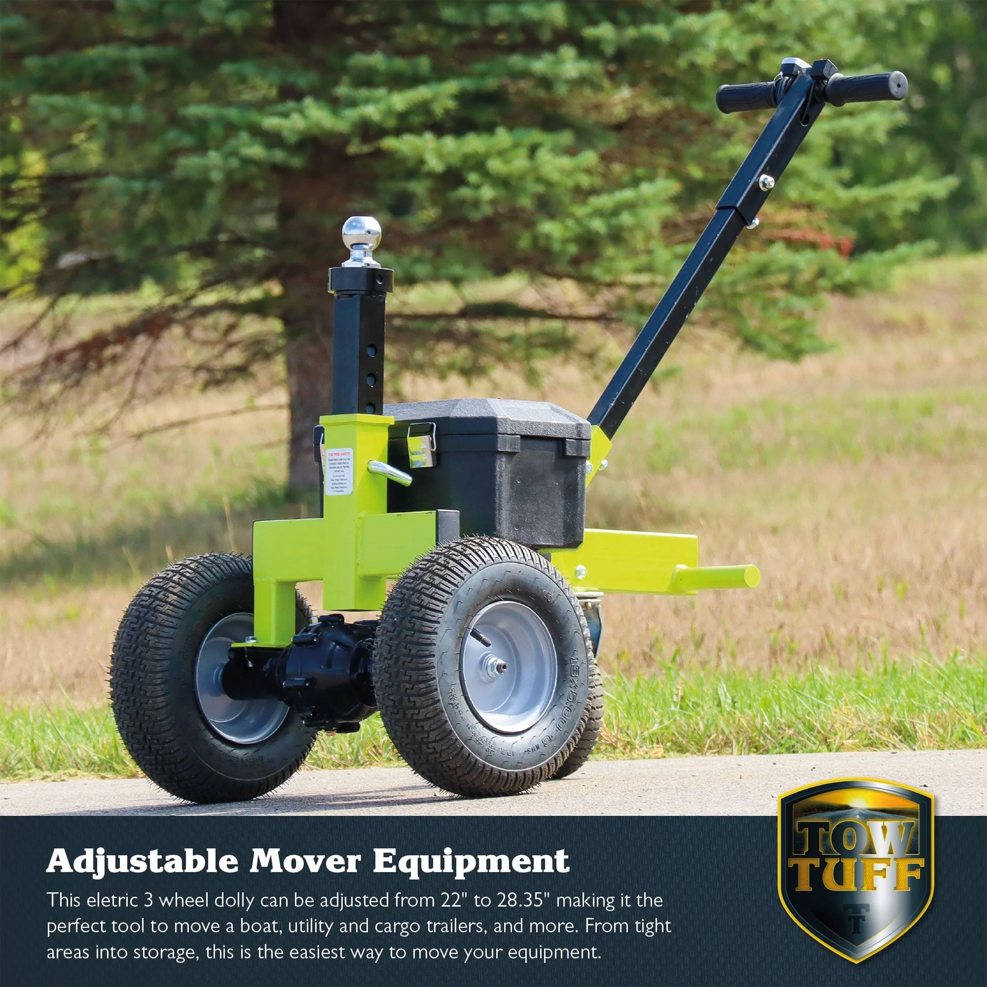 Tow Tuff TMD - 35ETD8 Adjustable 3500 Pound Capacity Electric Trailer Dolly