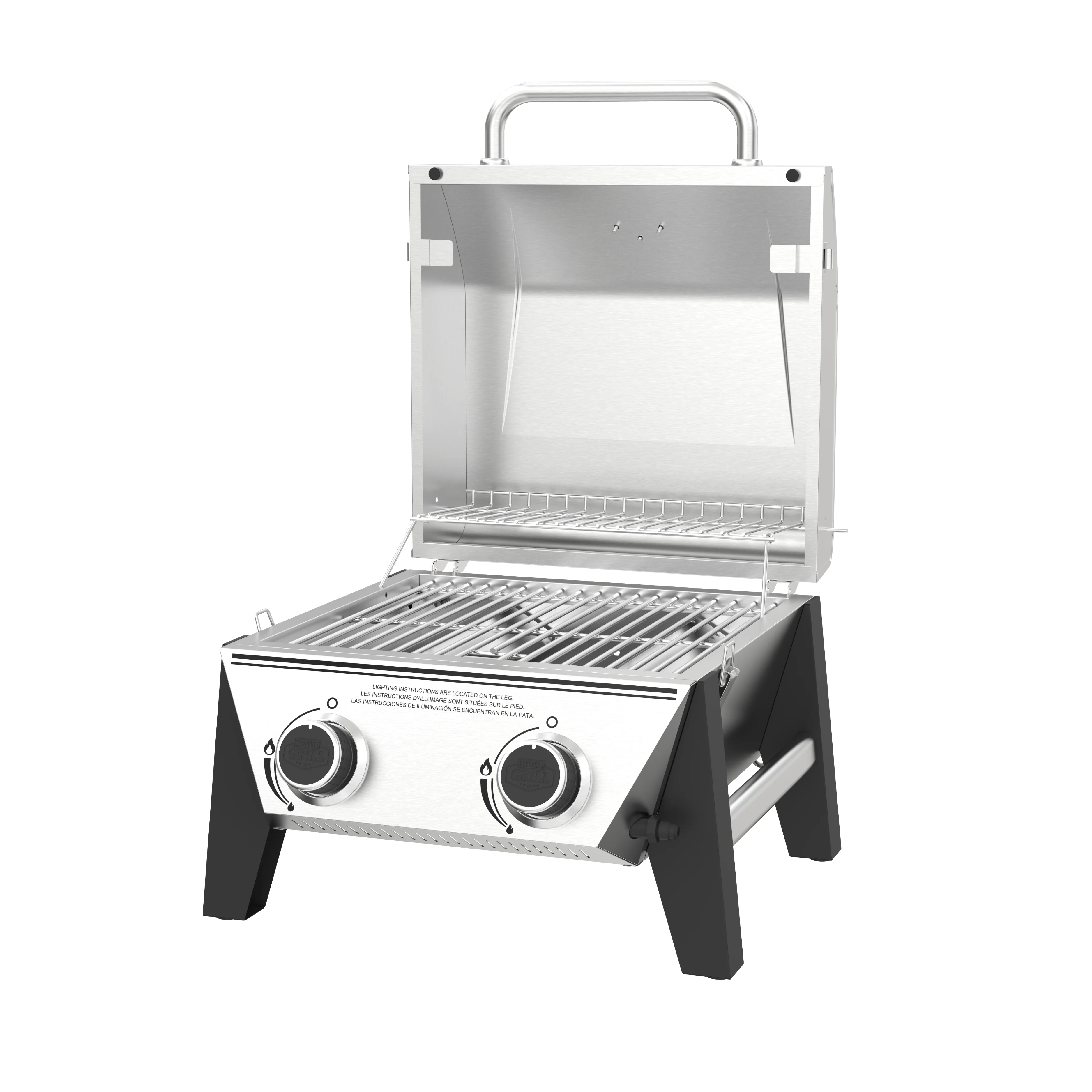 Expert Grill 2 - Burner Tabletop Gas Grill, Stainless Steel, 13, 000 Btus