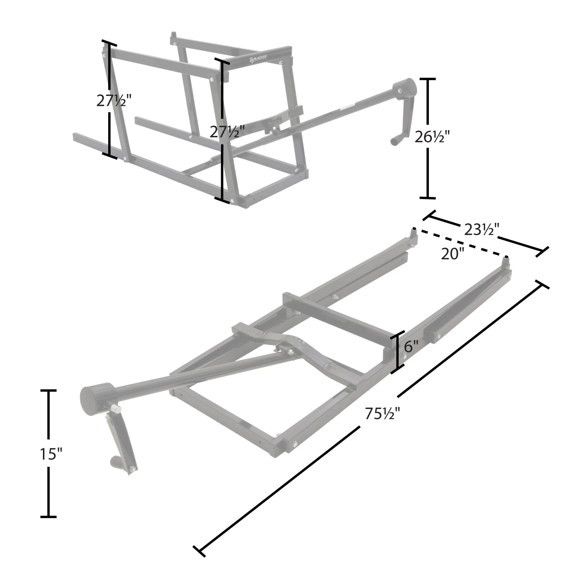 Exclusive Deluxe Snowmobile Lift Work Stand 700 lb. Capacity - Image 3