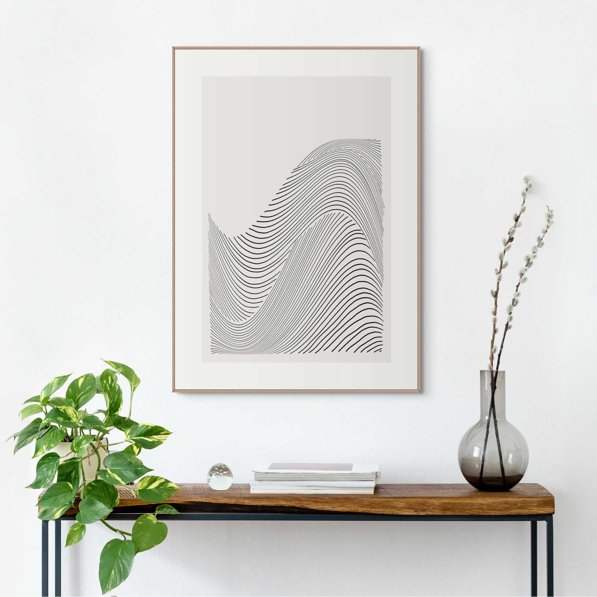 Reinders - Wave Stripes - Schilderij 70x50cm Hout