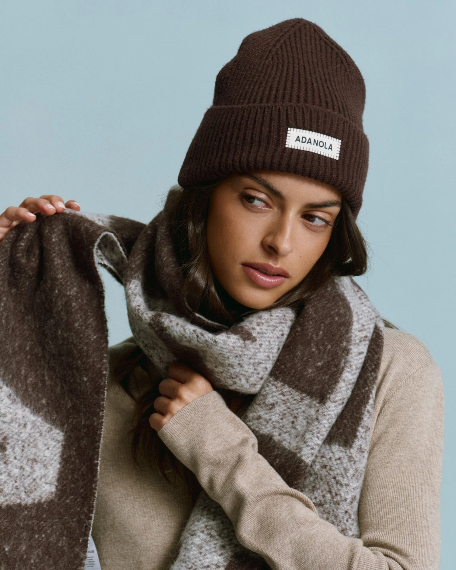 Knit Beanie - Coffee Bean