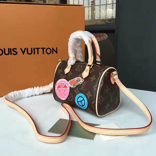 L M62208 Nano Speedy Crossbody Bag Monogram Canvas
