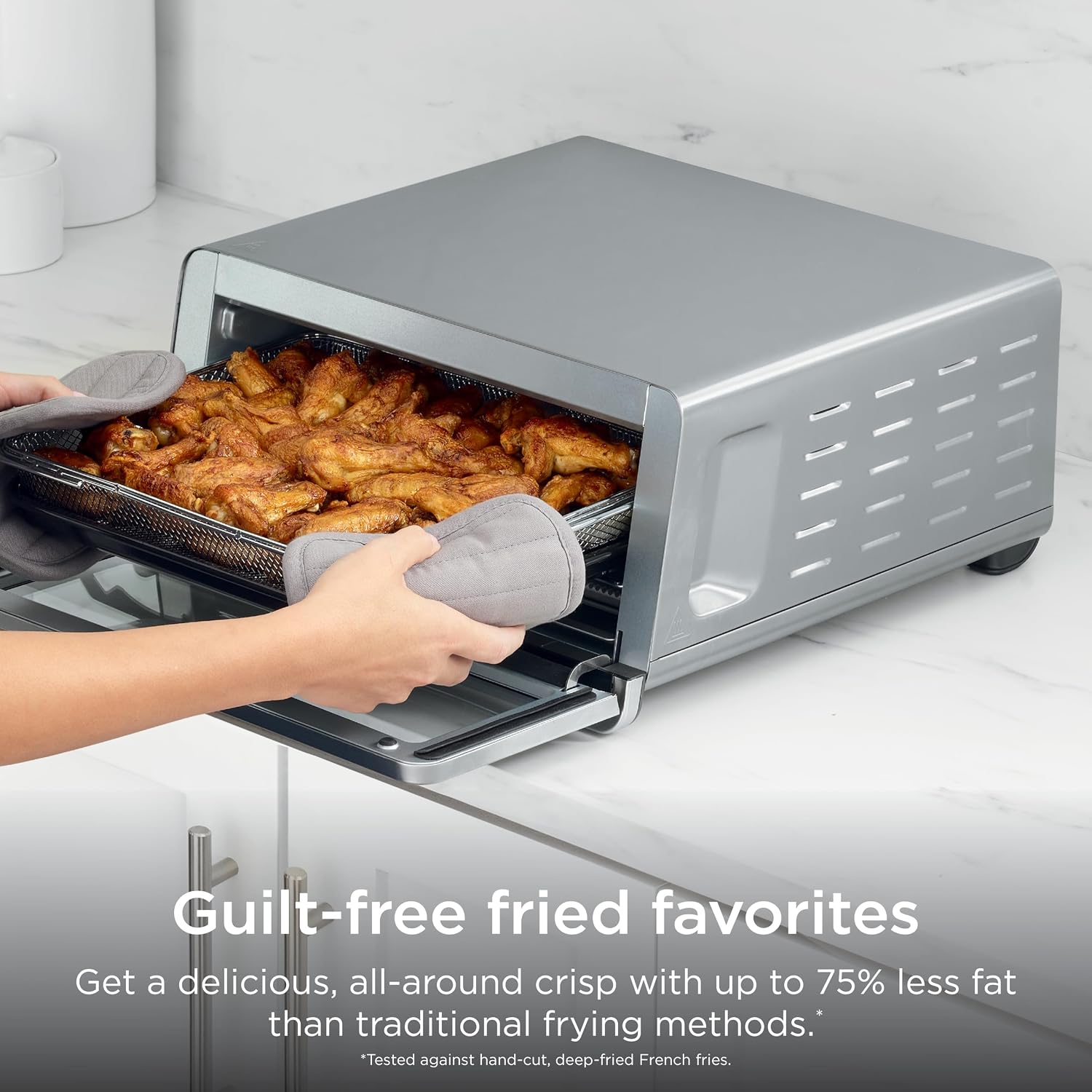 Ninja Flip Toaster Oven & Air Fryer, 8-in-1, Stainless Steel, SP151| Air fry, bake, broil, toast, bagel, dehydrate, reheat, 1800W, Flip up & away, XL capacity