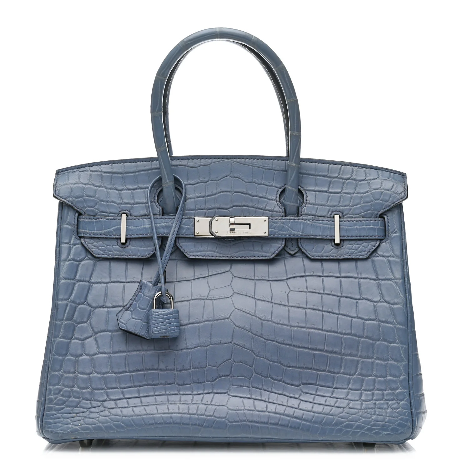 Matte Porosus Crocodile Birkin 30 Bleu Brighton