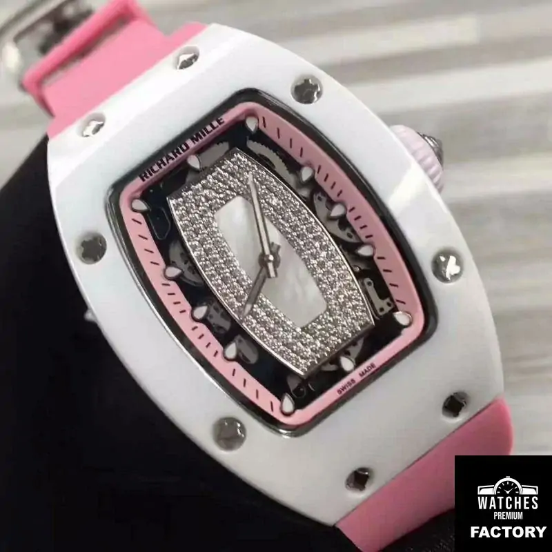 Richard Mille RM07 Ladies Pink Dial with Diamonds