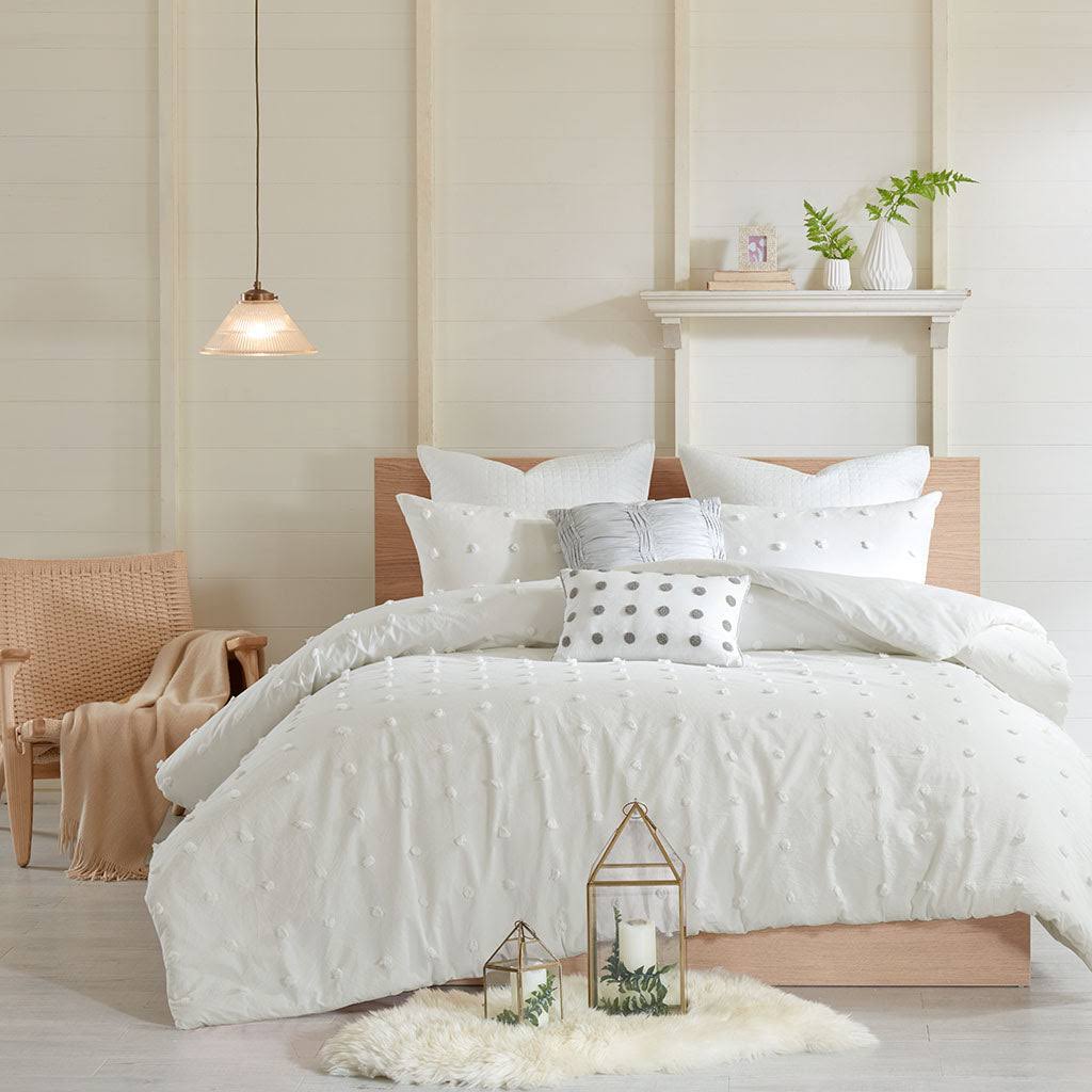 Urban Habitat - Brooklyn Cotton Jacquard Comforter Set - Ivory - Twin/Twin XL