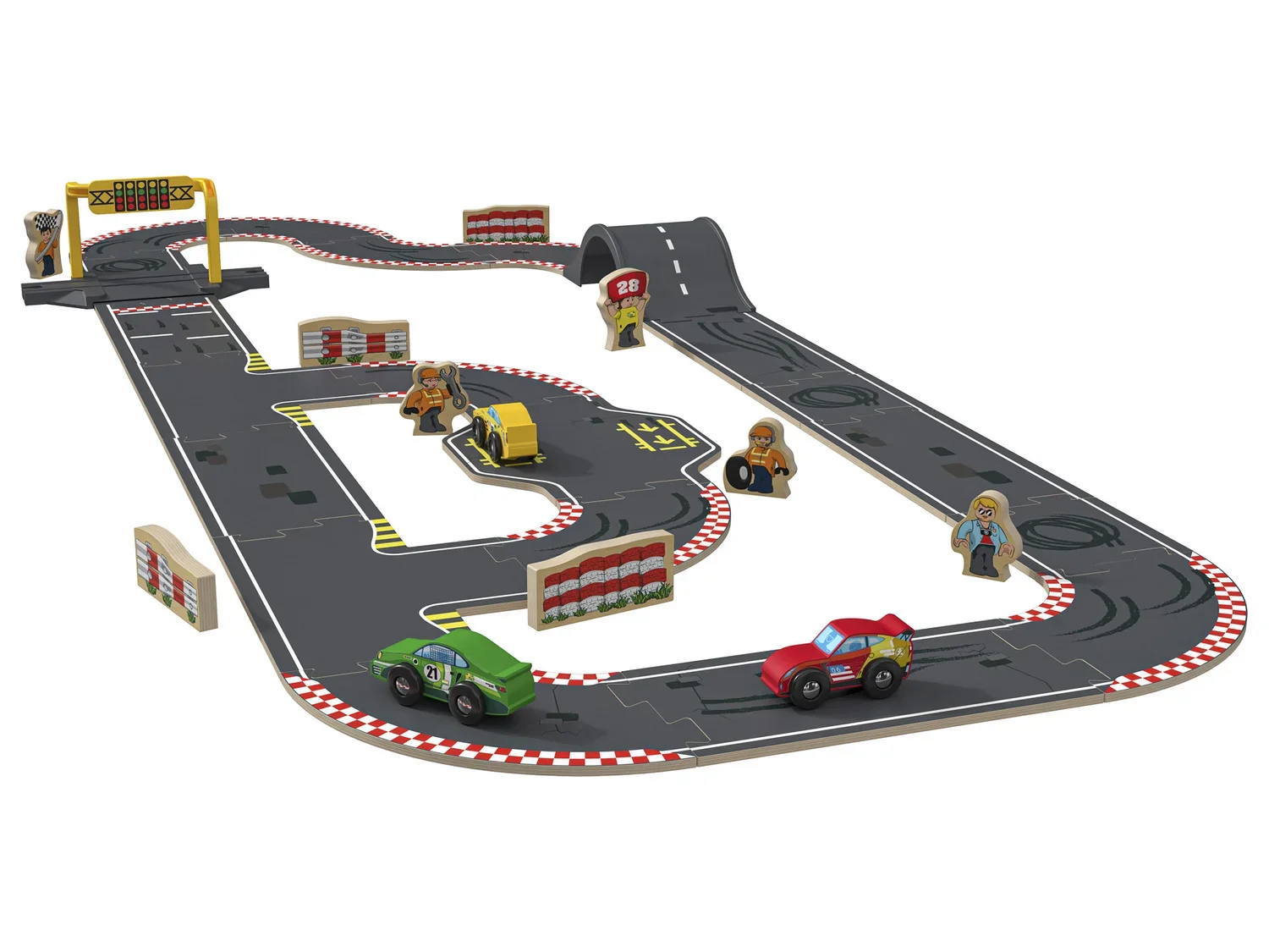 Playtive Set de circuit en bois