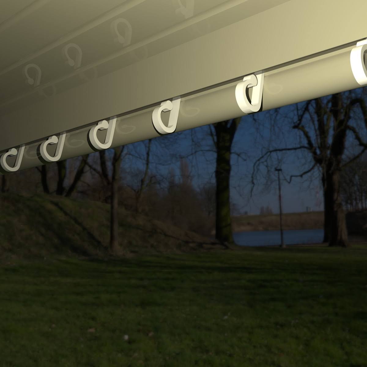 Auto Drive Translucent & Durable RV Awning Hooks 10 Pack for String Lights, Size: 0.6 inch x 0.4 inch x 1.2 inch