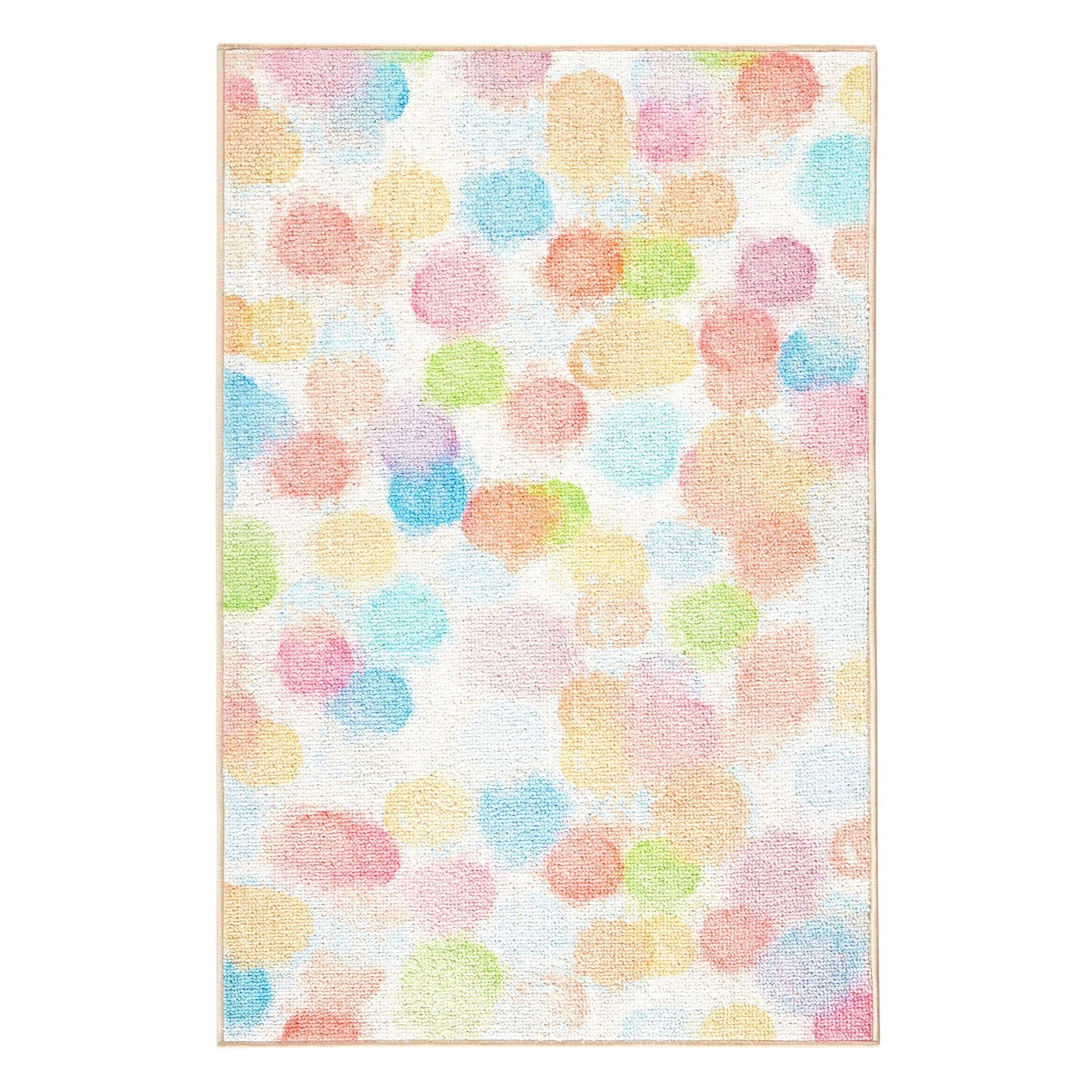 Mainstays Paint Dots Washable Area Rug - Multicolor - 35.43 x 55.12 in