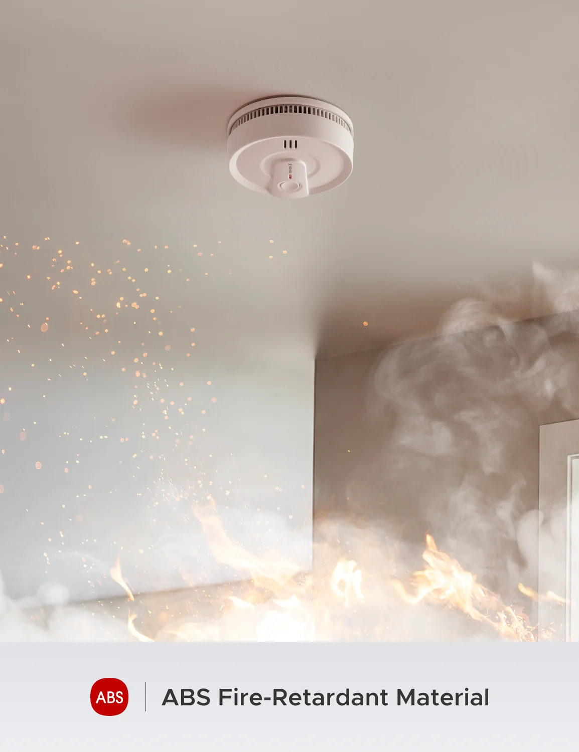 Smoke Detector, Wireless Interconnected Fire Alarm with 10 Year Battery Life and Transmission Range of Over 820 ft, SD20 W, Pack of 6 Image 3