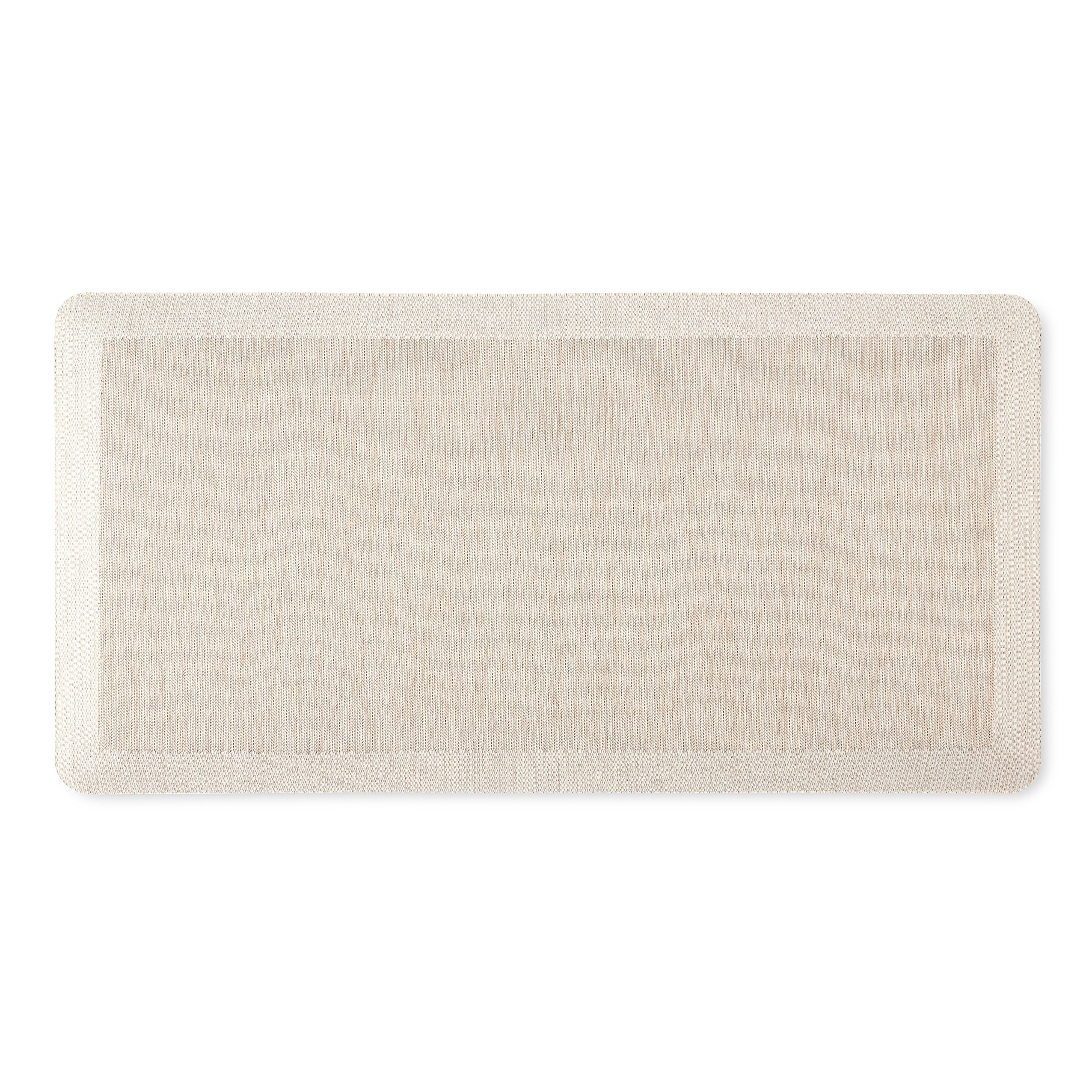 Martha Stewart Mira Modern Heathered Anti-Fatigue Air-Infused Kitchen Mat, Beige, 19.6