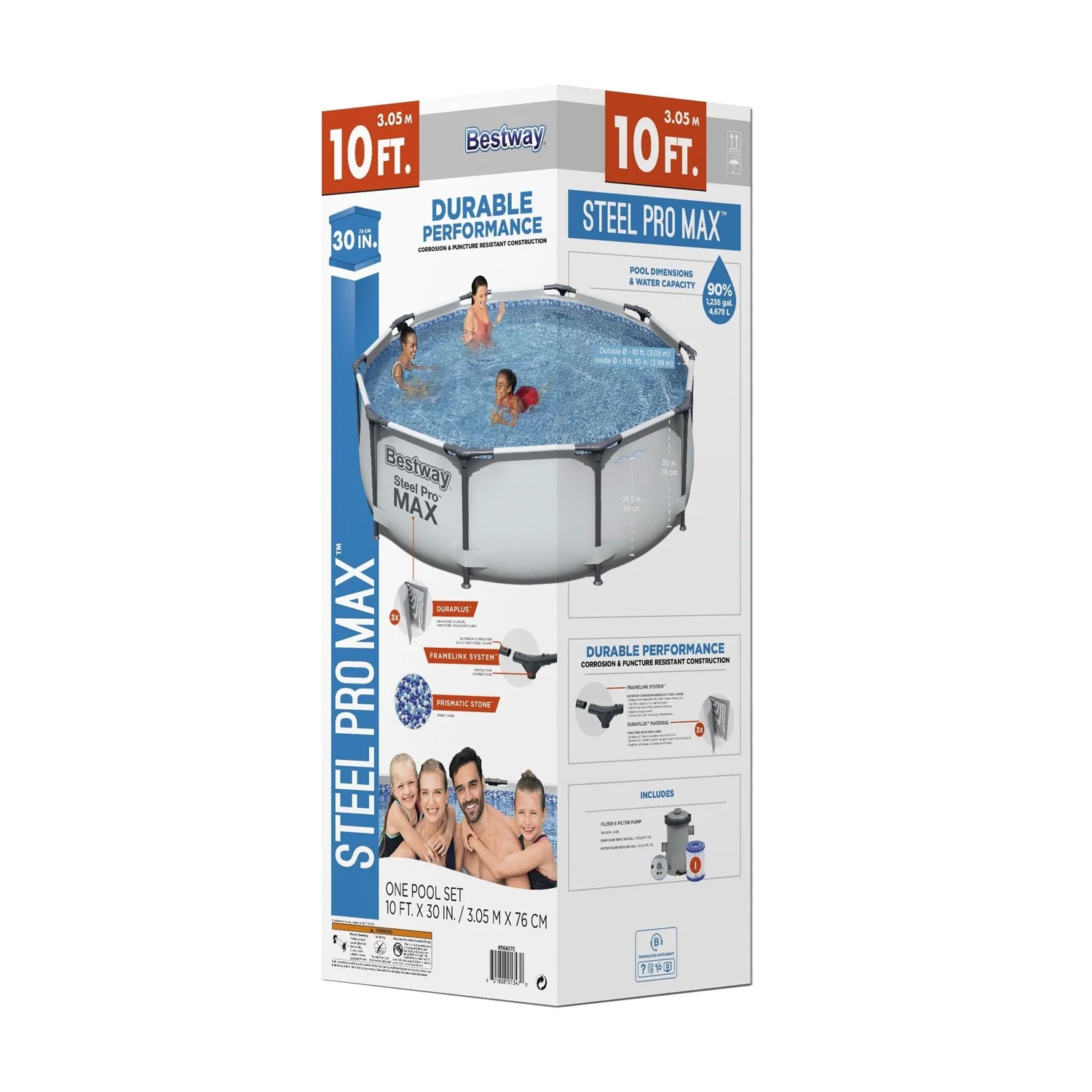 Steel Pro MAX 10' x 30" Above Ground Pool Set Round(10 ft) - Image 6
