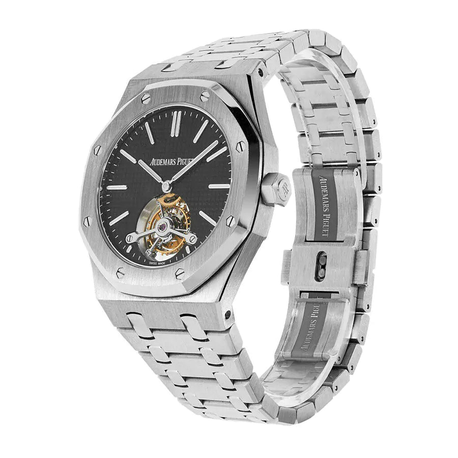 [Super Clone]Audemars piguet Royal Oak Selfwinding Tourbillon 41MM Black Dial Watch