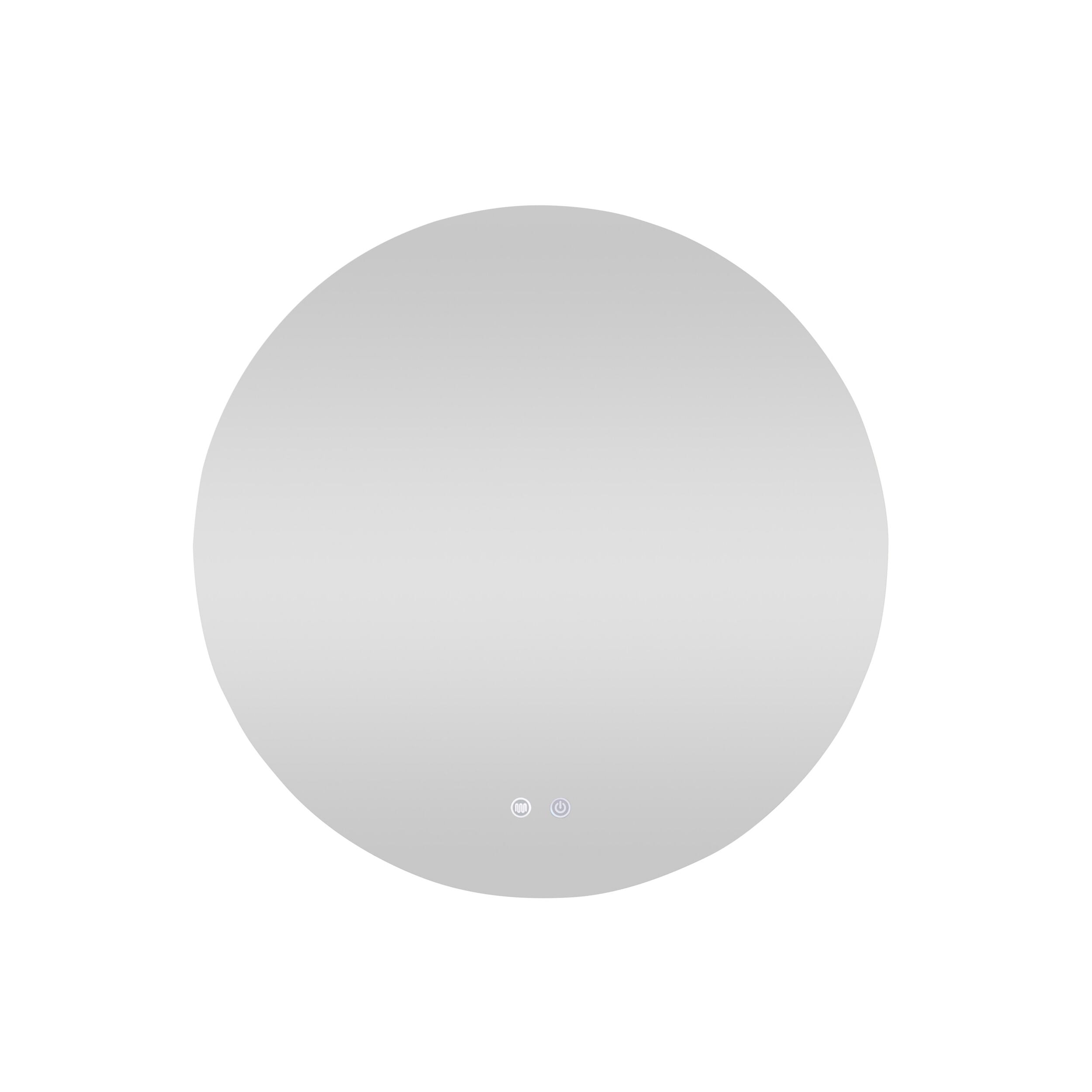 Bowen Round LED Vanity Mirror Silver 90cm