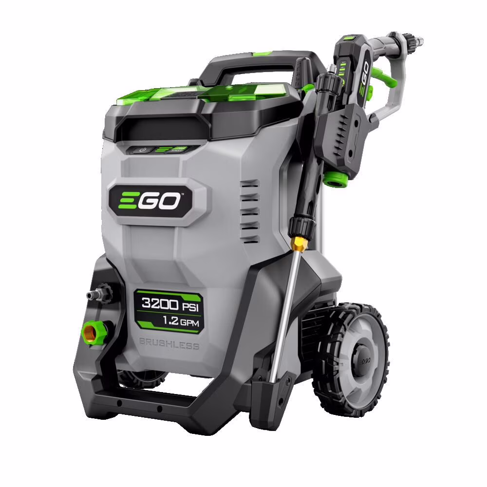Ego Power+ 3200 Psi 1.2 Gpm Battery Powered Cold Water Pressure Washer with 5 Spray Nozzles Bare Tool