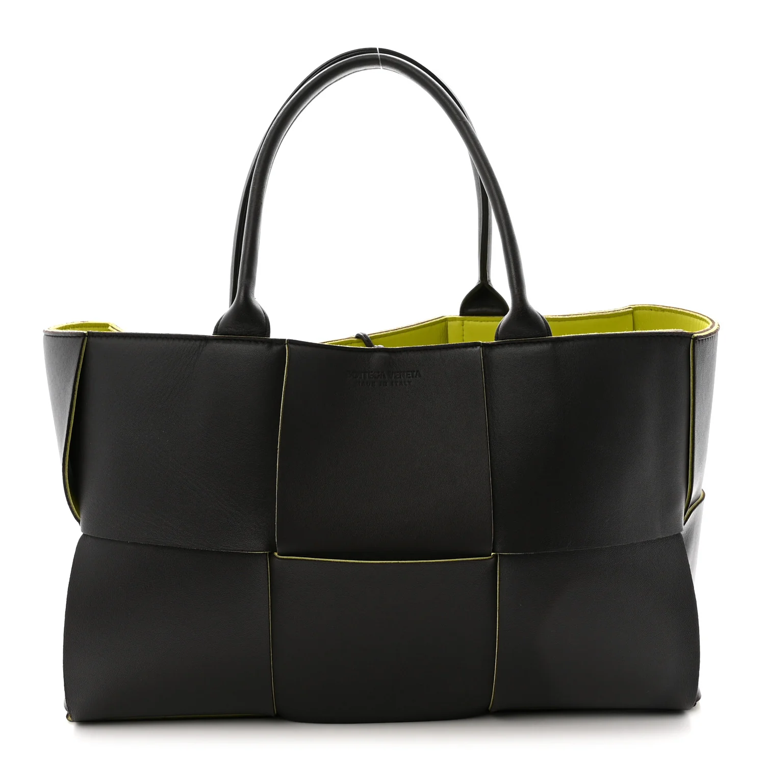 Nappa Maxi Intrecciato Medium Arco Tote Fondant Kiwi