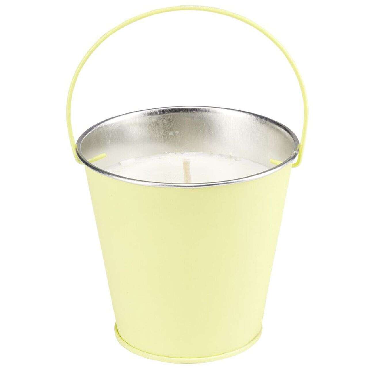 Bougie citronnelle soja et beurre de ghee seau métal pastel 42H