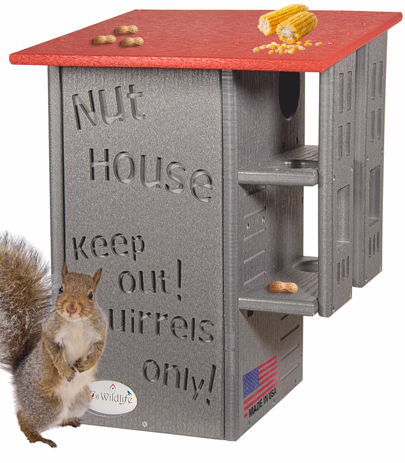 Ultimate Squirrel House Nesting Box (Blue/Gray) A Perfect Home for Squirrels!(Blue/Gray) - Image 5