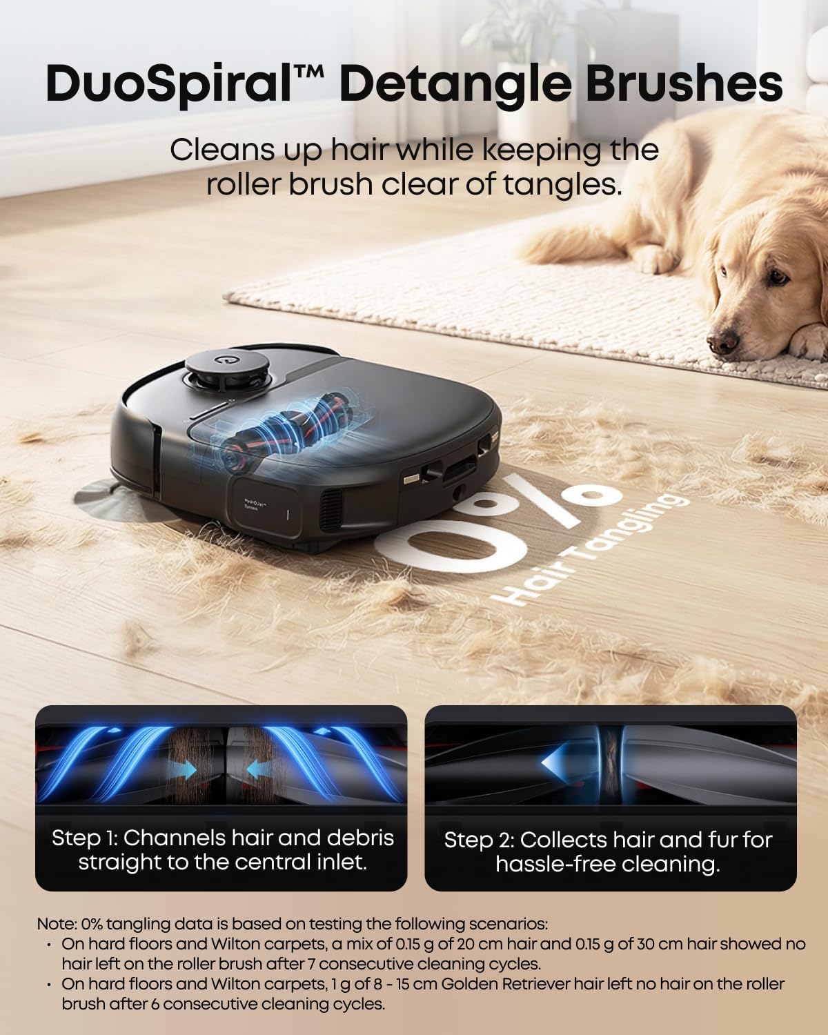 eufy Robot Vacuum C28, HydroJet™ Self-Cleaning Roller Mop, DuoSpiral™ Detangle Brush, 15,000 Pa Turbo High Suction, All-in-One Robot Vacuum