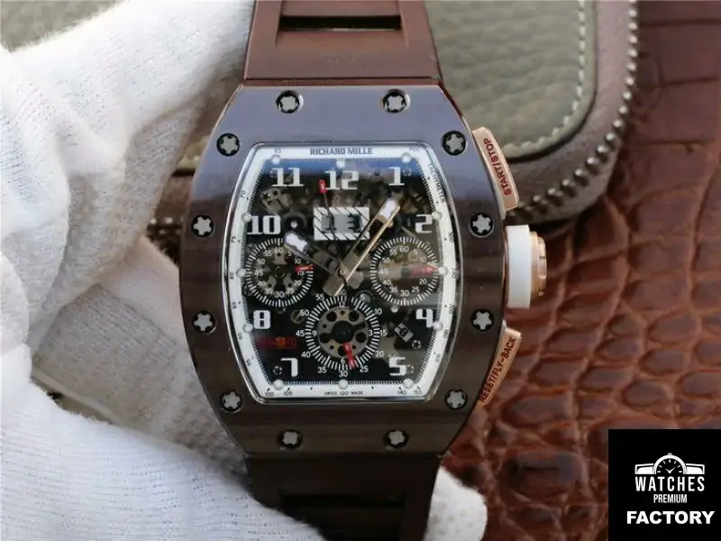 Richard Mille Chronograph RM011 KV Factory Brown Crystal Dial