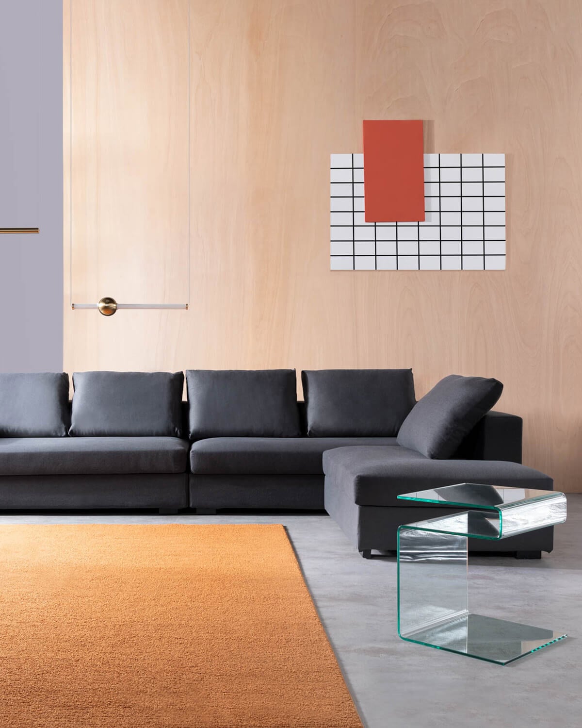 Erox - Mesa Auxiliar Cuadrada en Cristal (42x38 cm) Erox