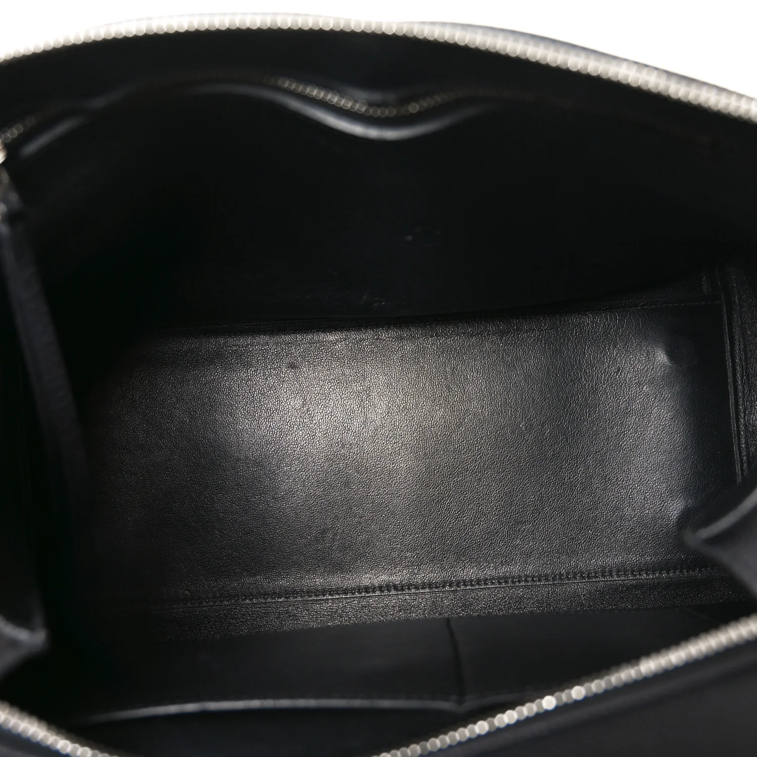 Grained Calfskin Edge Shoulder Bag Black